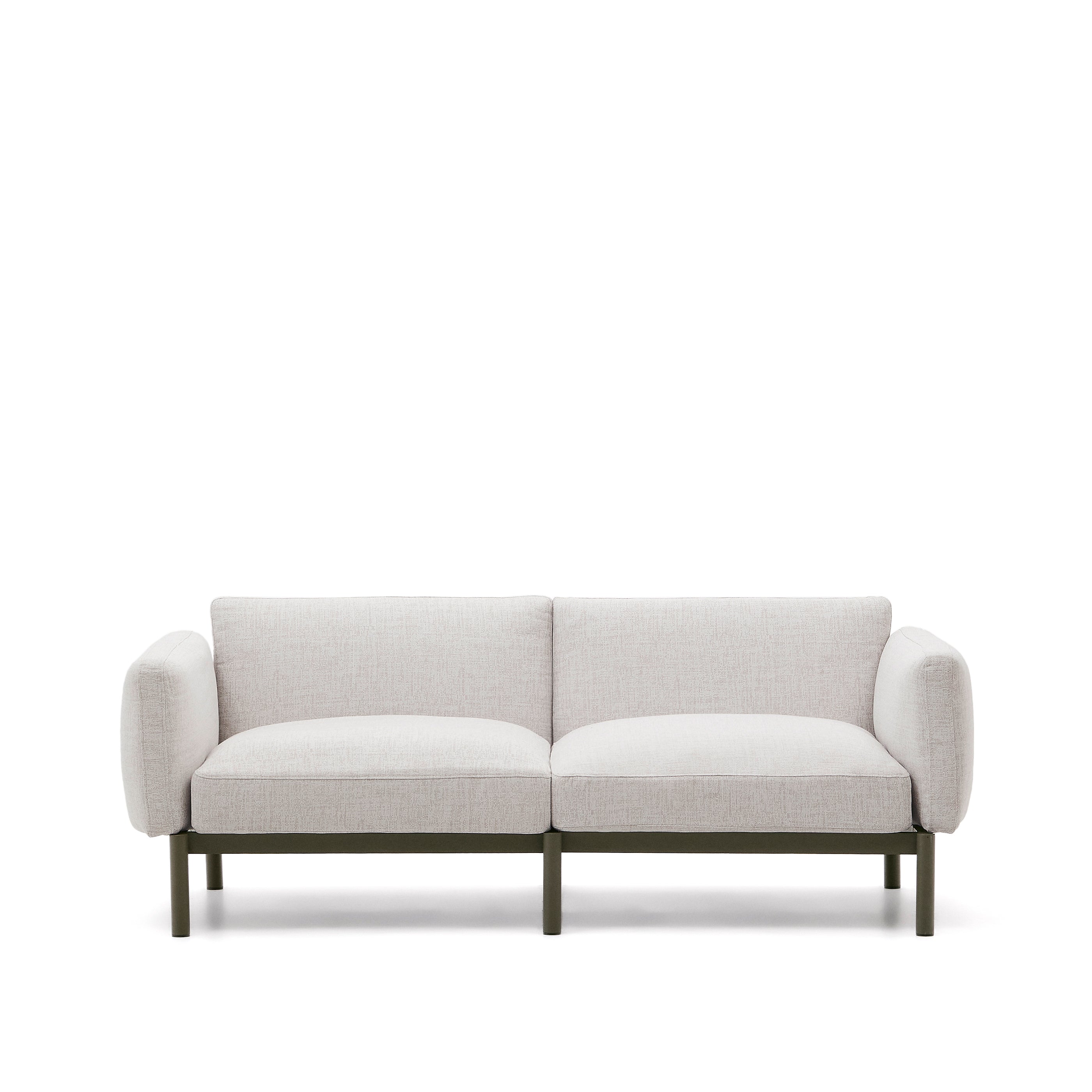 Sorells 2-seater modular outdoor sofa in aluminium with green finish 201 cm - Product Image