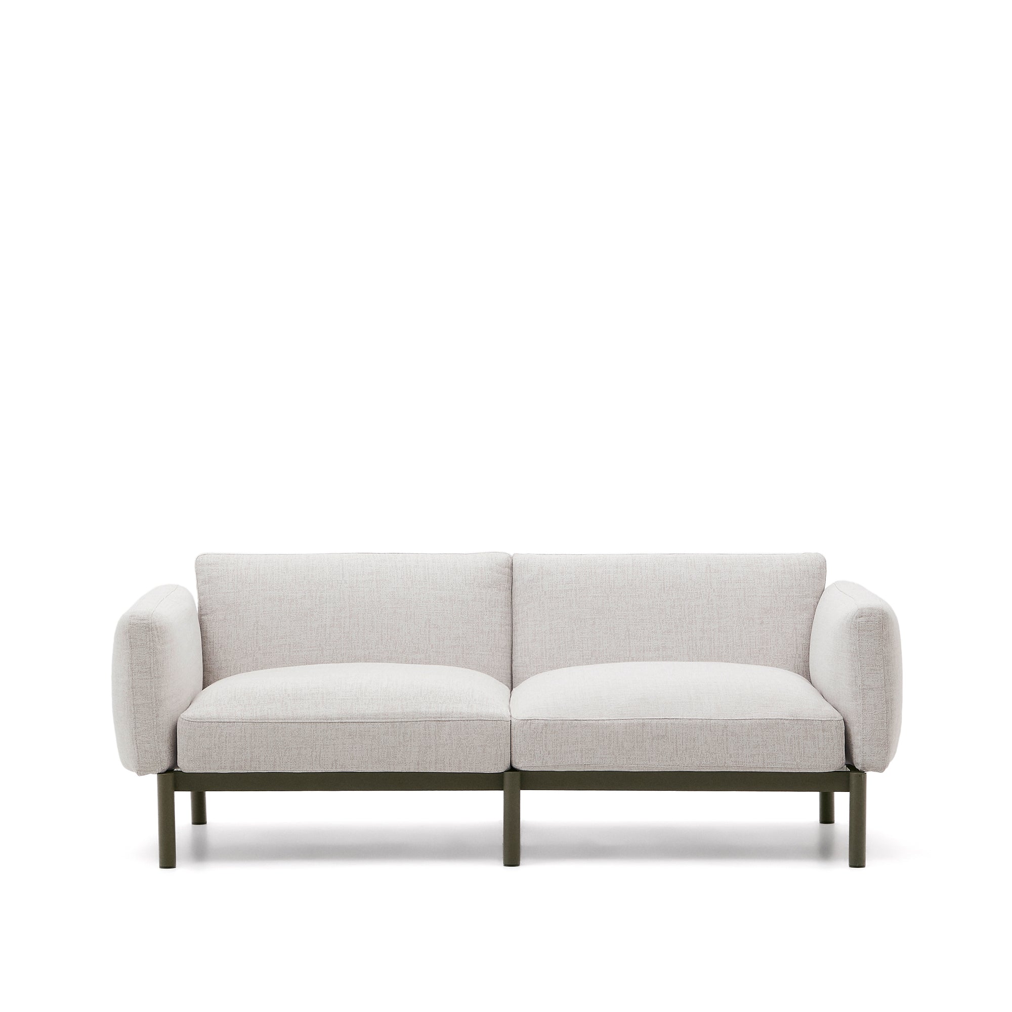 Sorells 2-seater modular outdoor sofa in aluminium with green finish 201 cm - Product Image