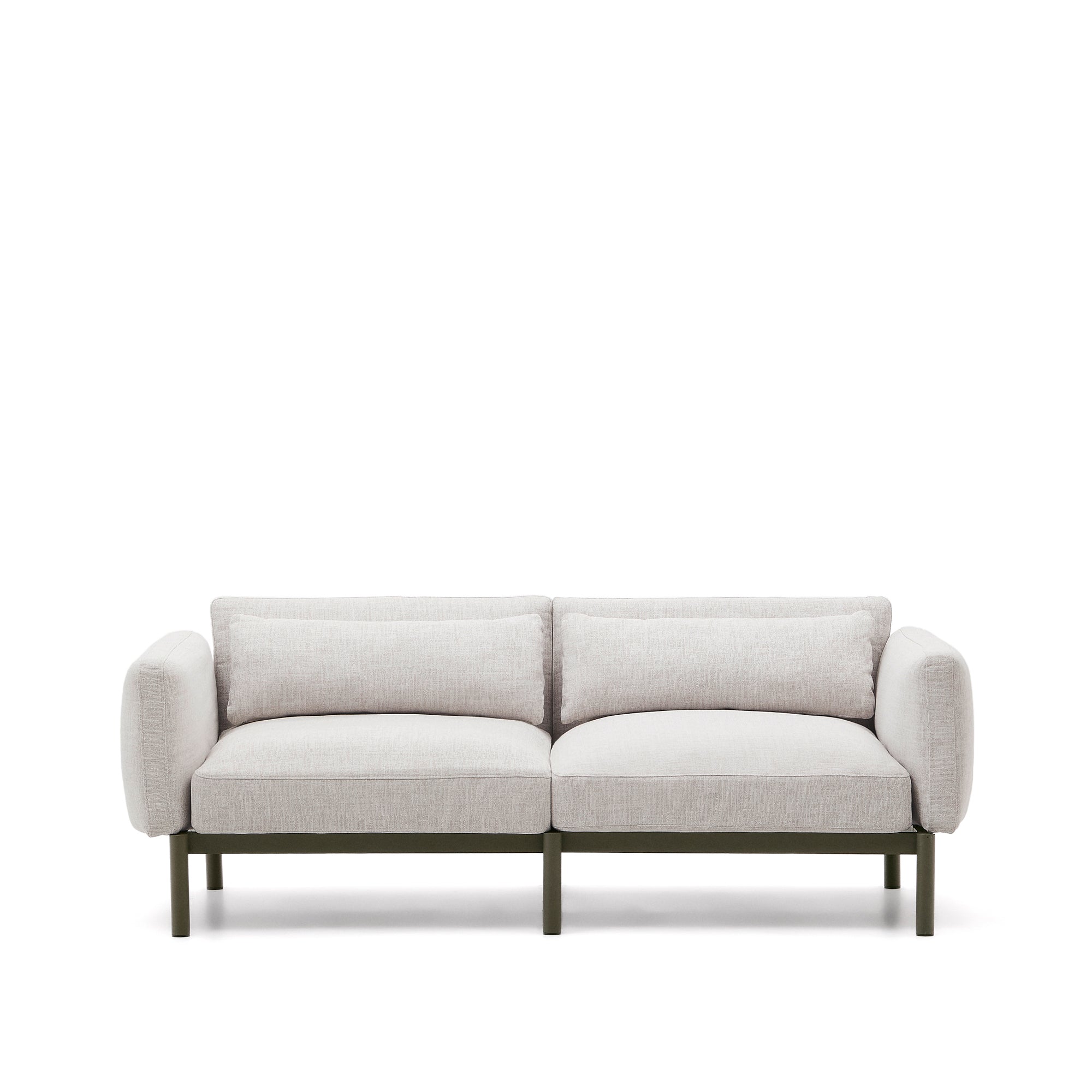 Sorells 2-seater modular outdoor sofa in aluminium with green finish 201 cm - Product Image