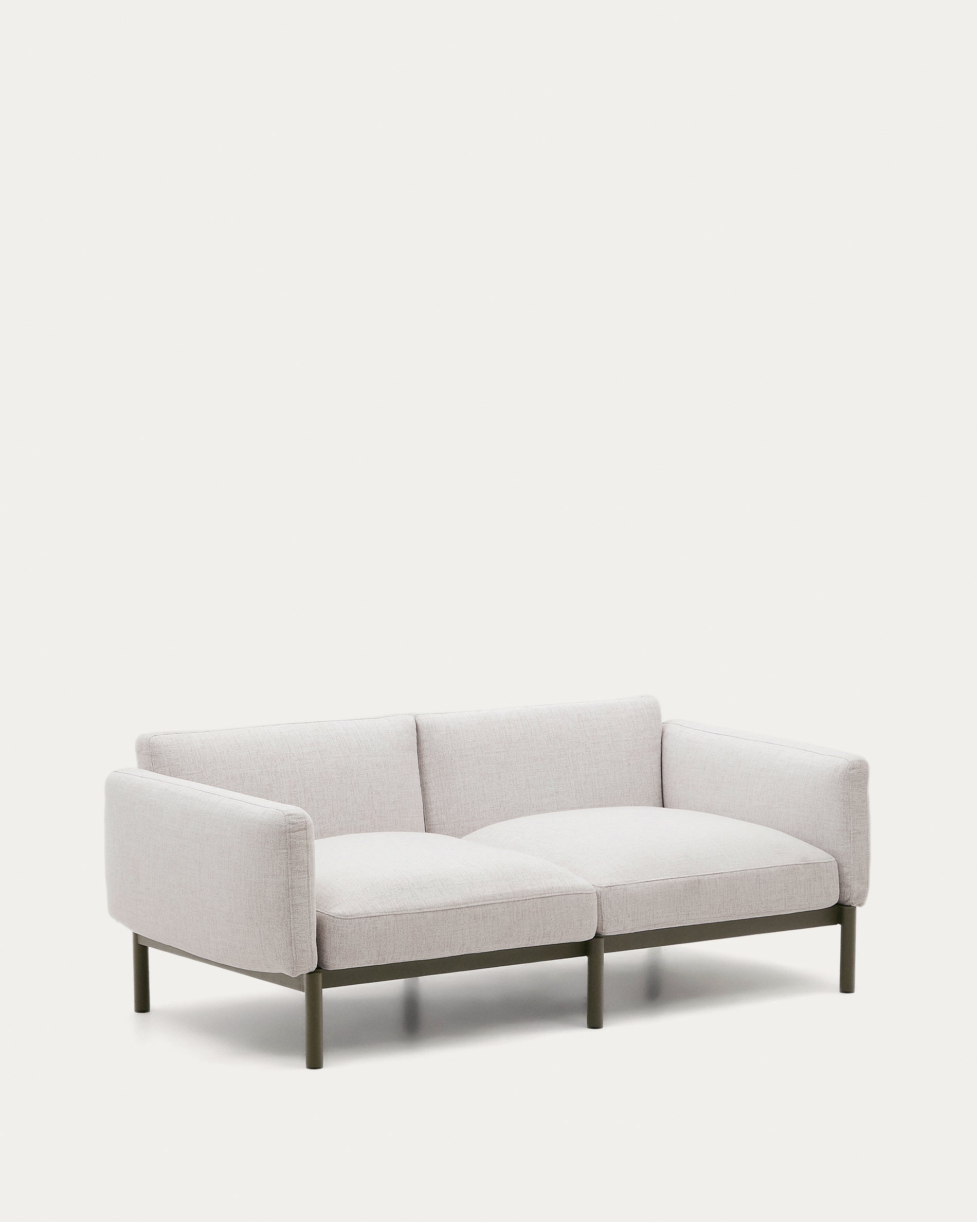 Sorells 2-seater modular outdoor sofa in aluminium with green finish 201 cm - Product View