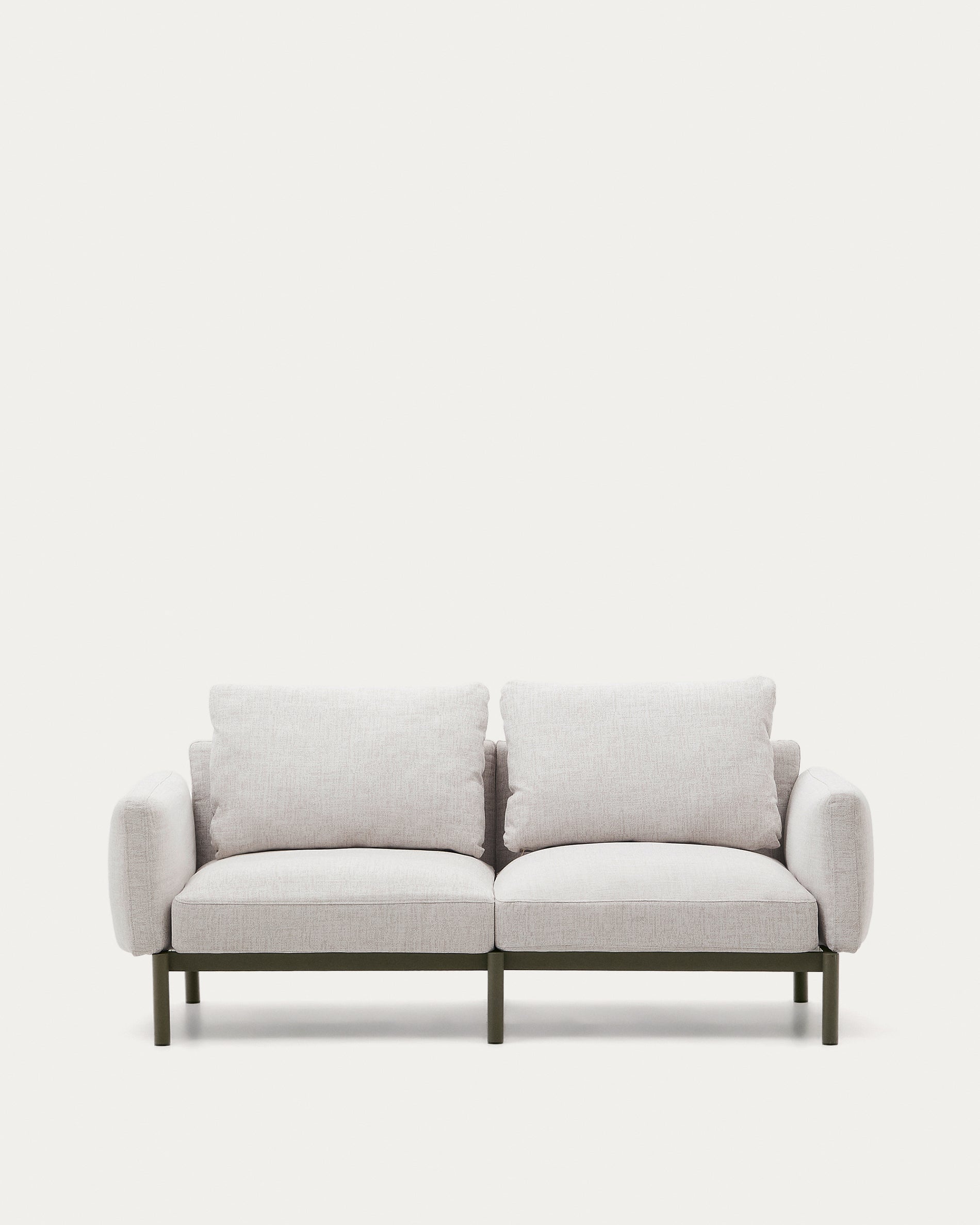 Sorells 2-seater modular outdoor sofa in aluminium with green finish 201 cm - Product View
