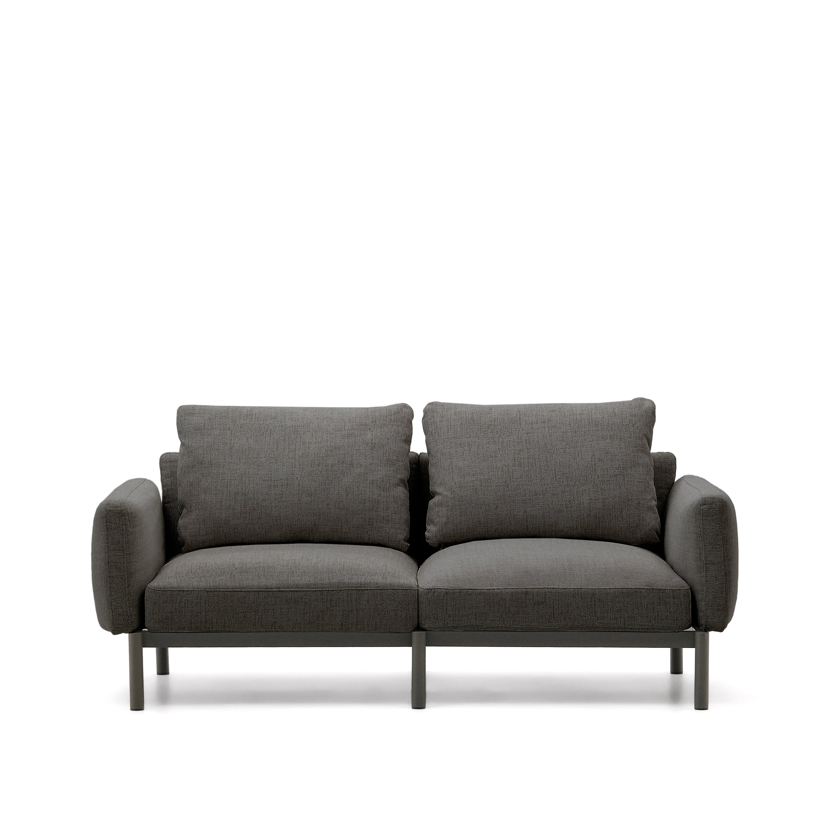 Sorells modular 2-seater outdoor sofa in aluminium with grey finish 201 cm - Product Image