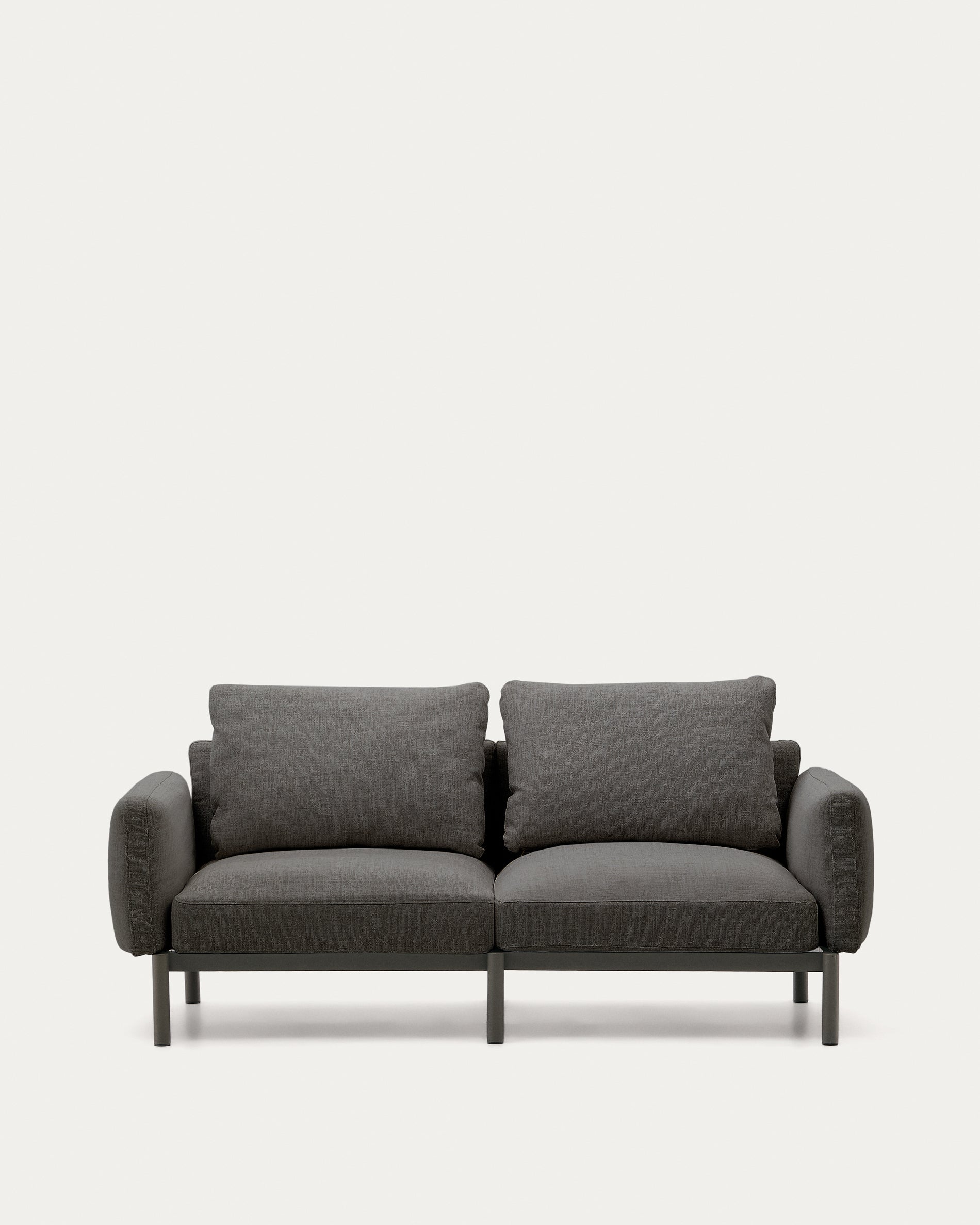 Sorells modular 2-seater outdoor sofa in aluminium with grey finish 201 cm - Product View