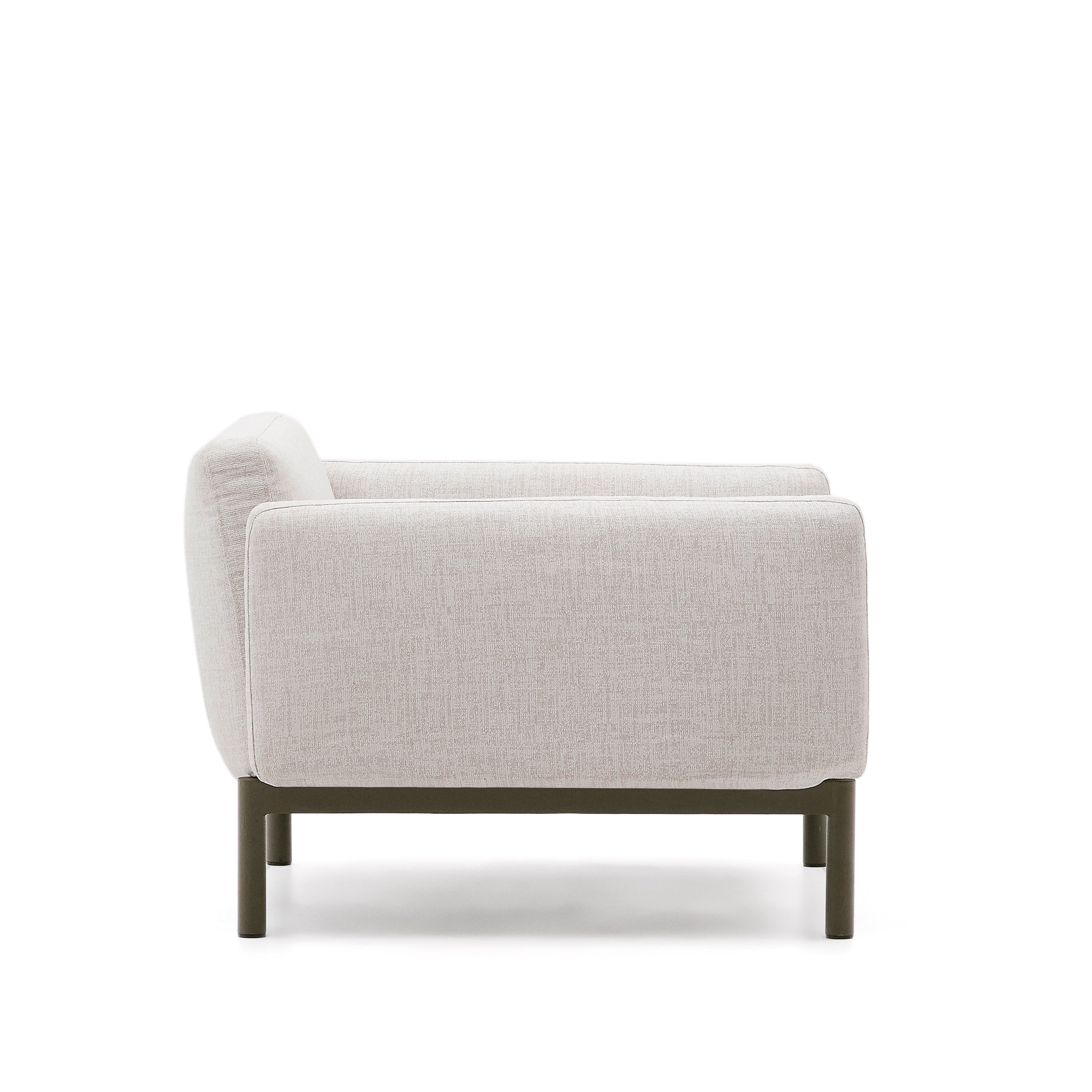 Sorells outdoor modular armchair in aluminium with green finish - Product Image