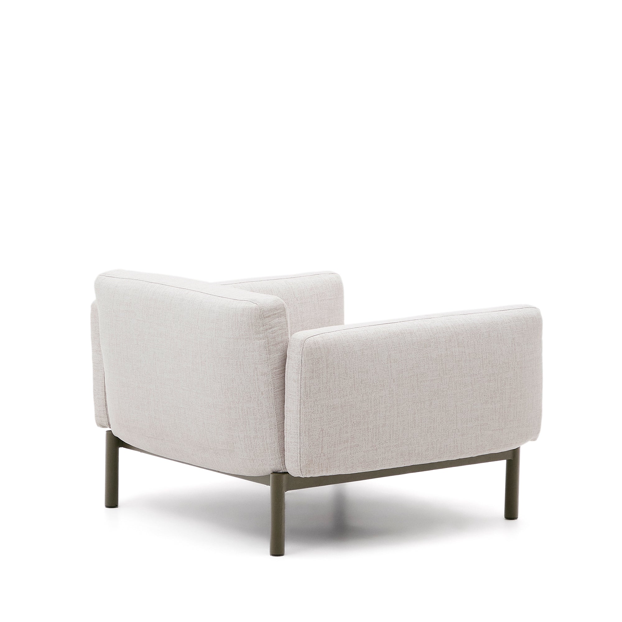 Sorells outdoor modular armchair in aluminium with green finish - Product Image