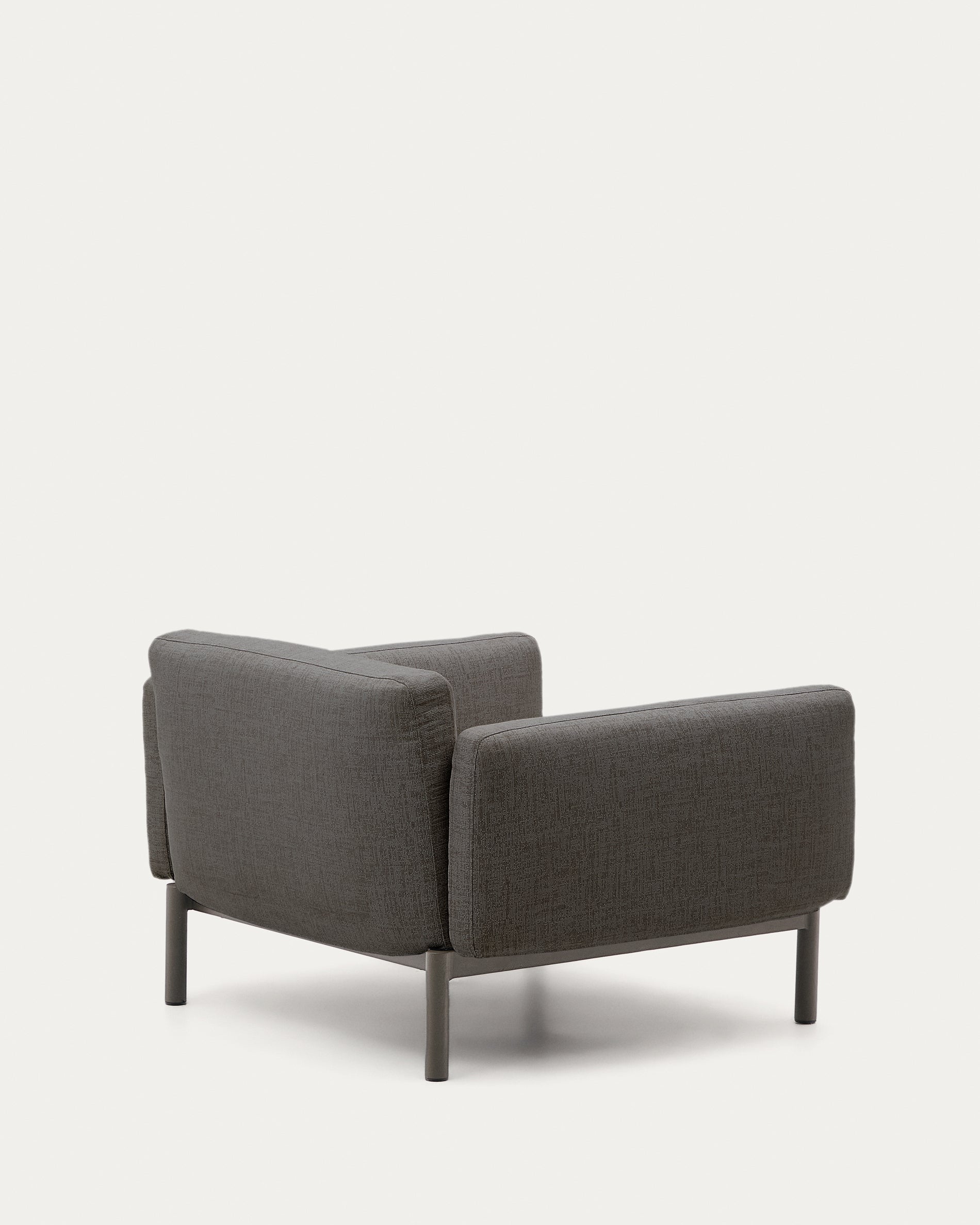 Sorells modular outdoor armchair in aluminium with a grey finish - Product View