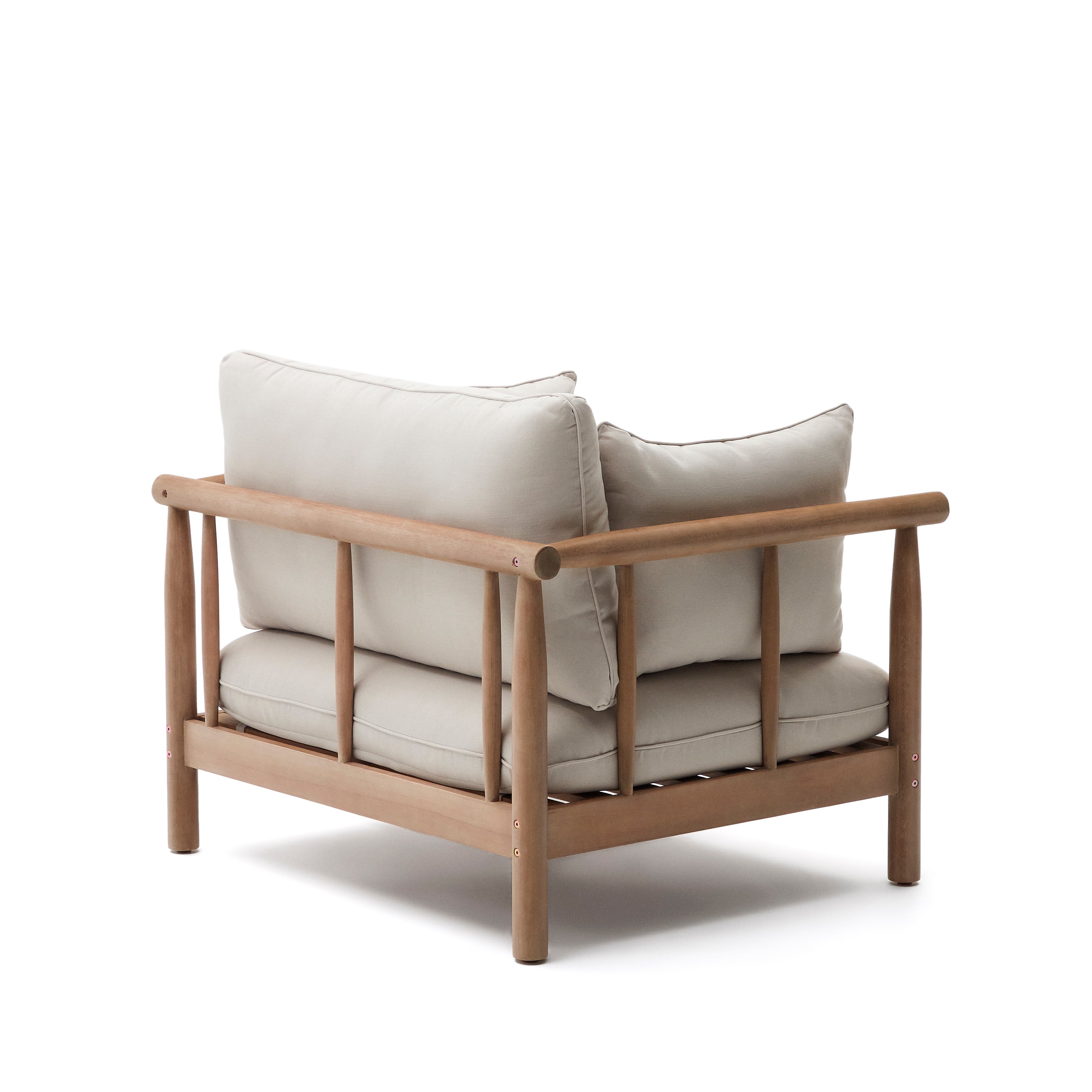 Sacova solid eucalyptus wood armchair - Product Image