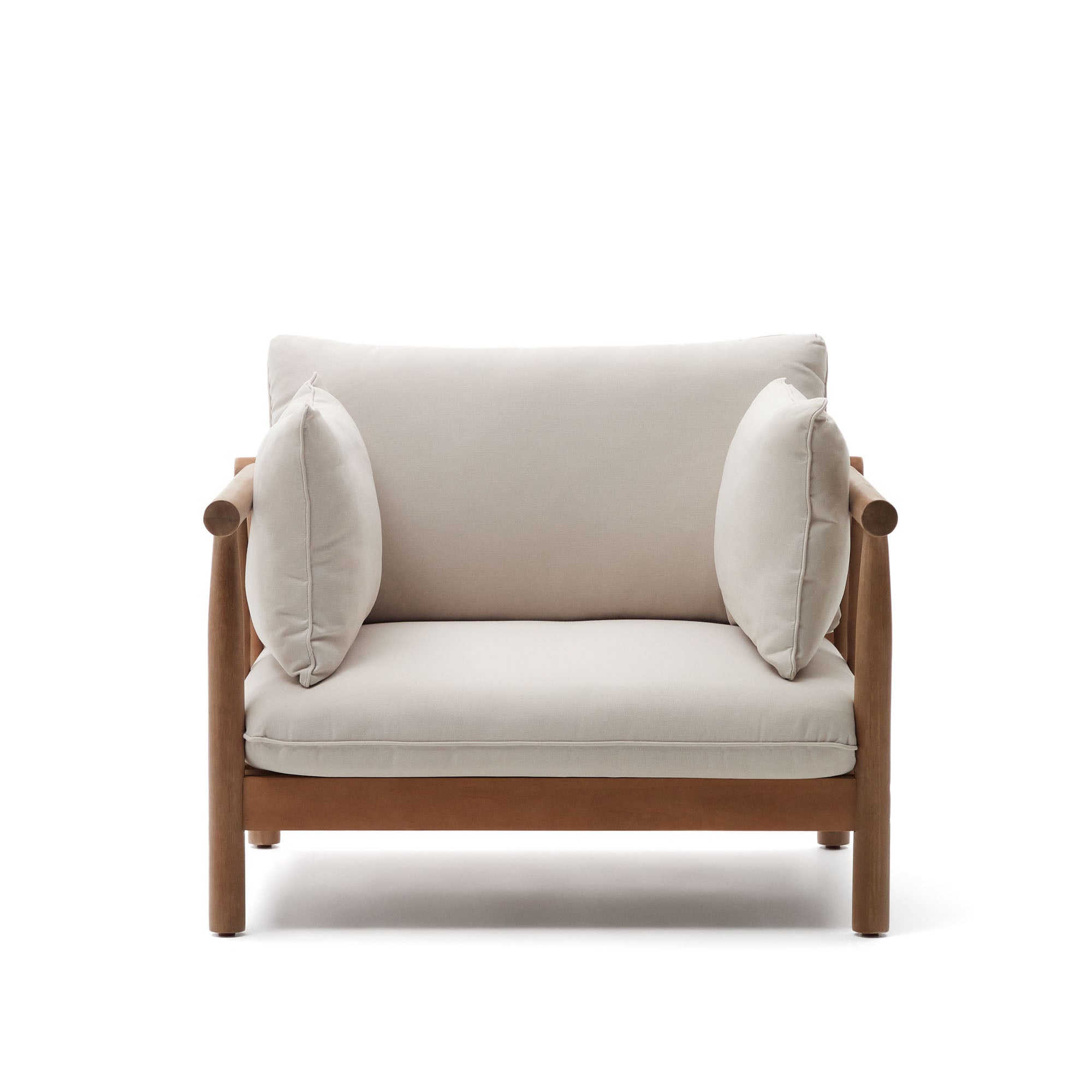 Sacova solid eucalyptus wood armchair - Product Image