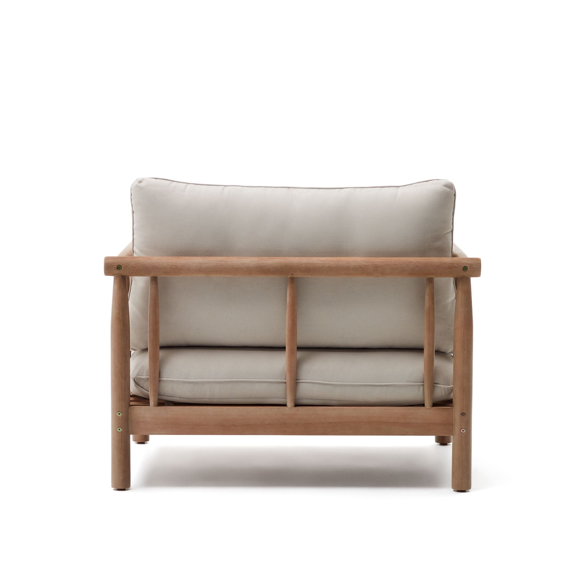 Sacova solid eucalyptus wood armchair - Product Image