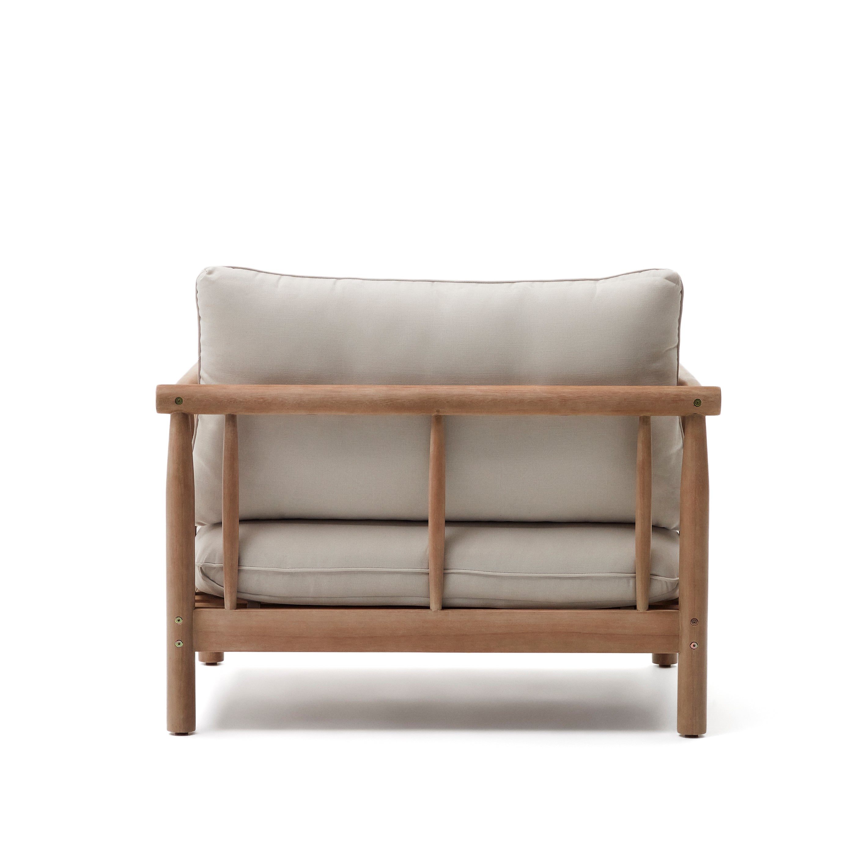 Sacova solid eucalyptus wood armchair - Product Image