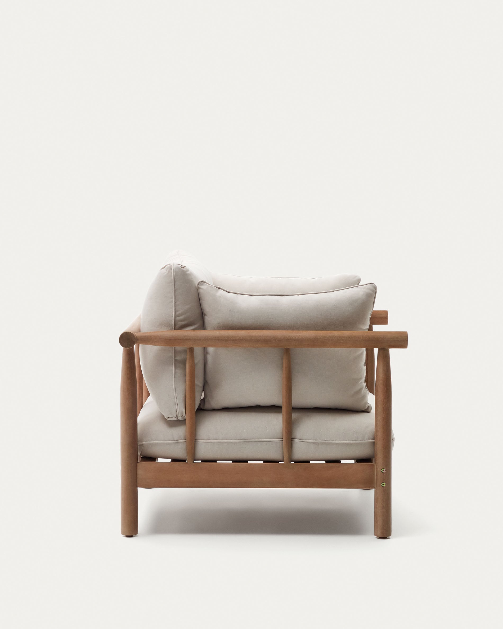 Sacova solid eucalyptus wood armchair - Product View