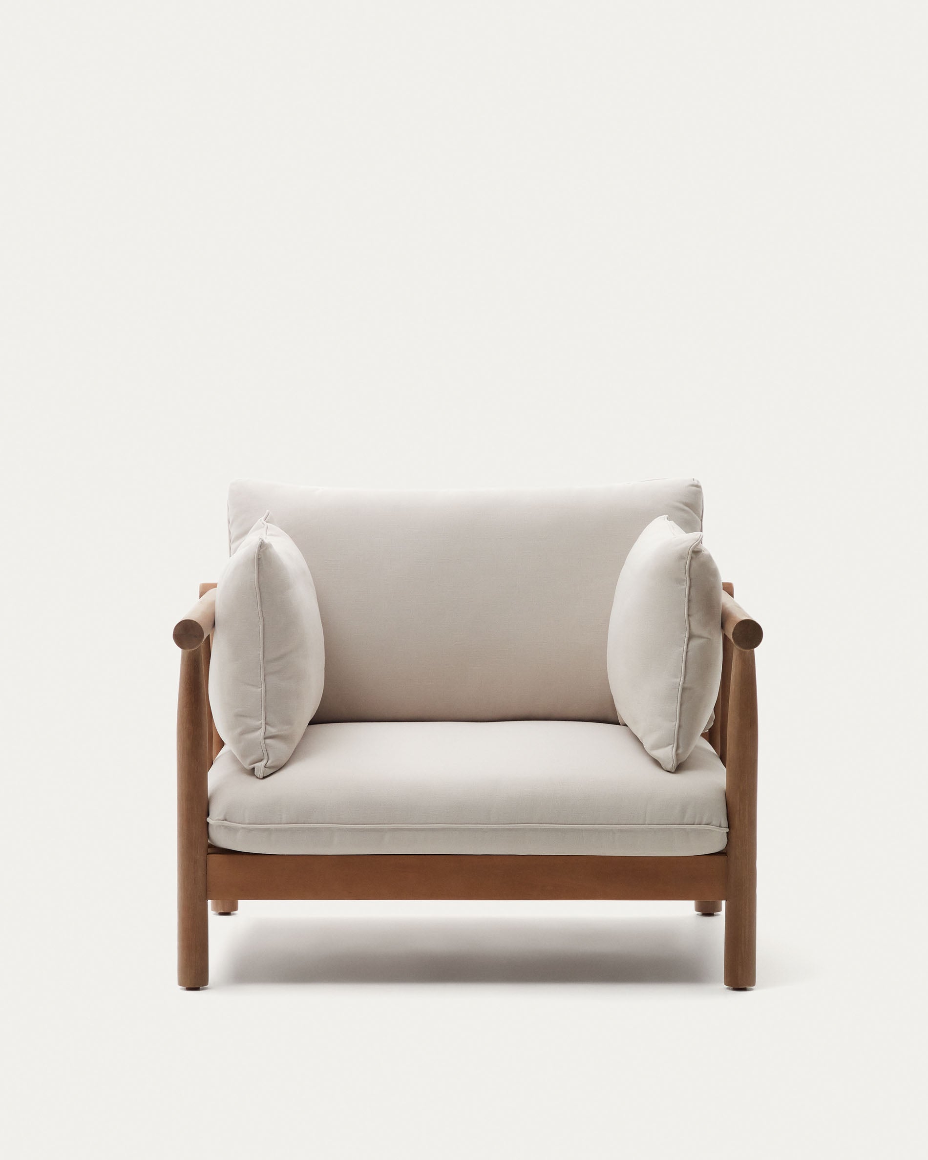 Sacova solid eucalyptus wood armchair - Product View