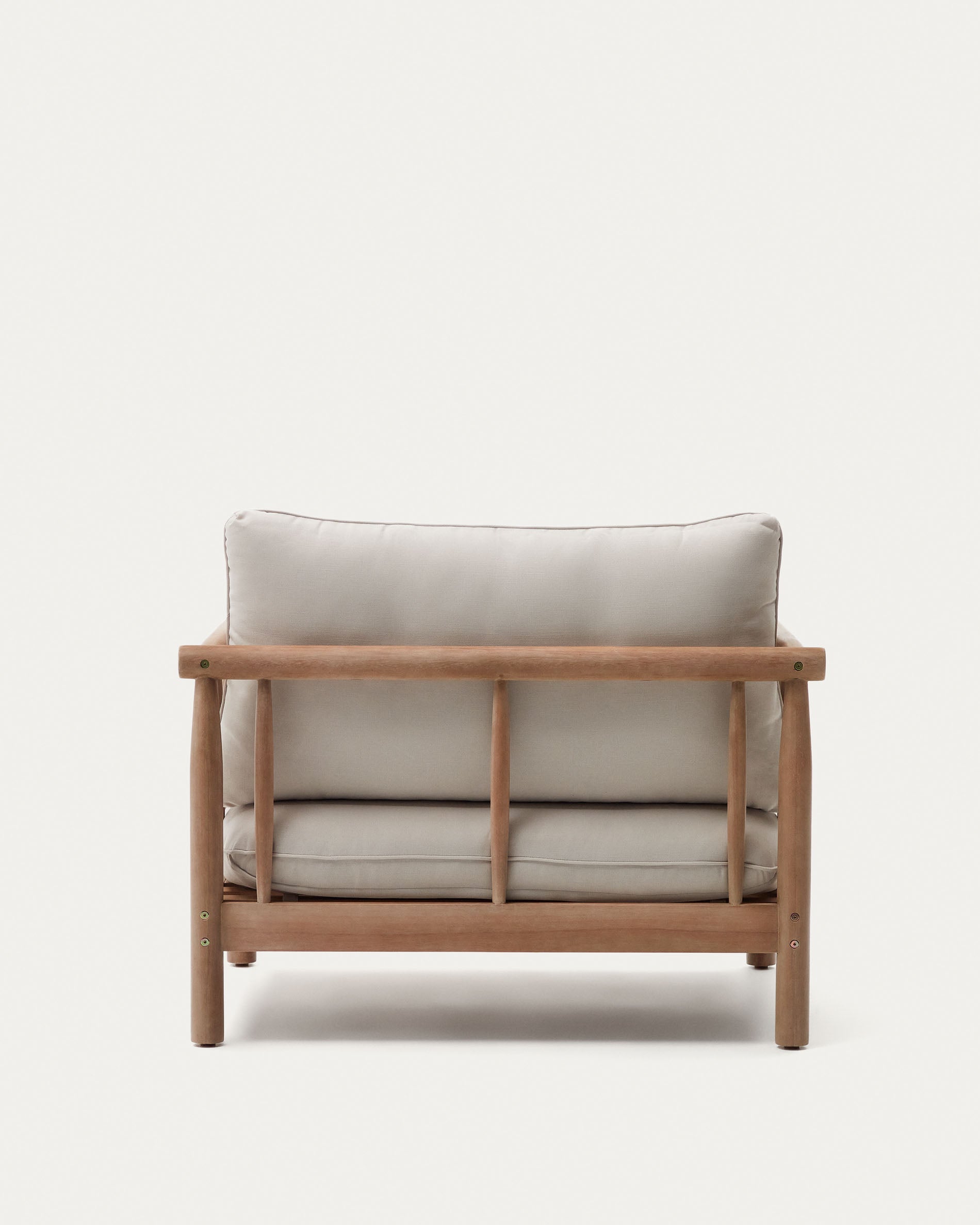 Sacova solid eucalyptus wood armchair - Product View
