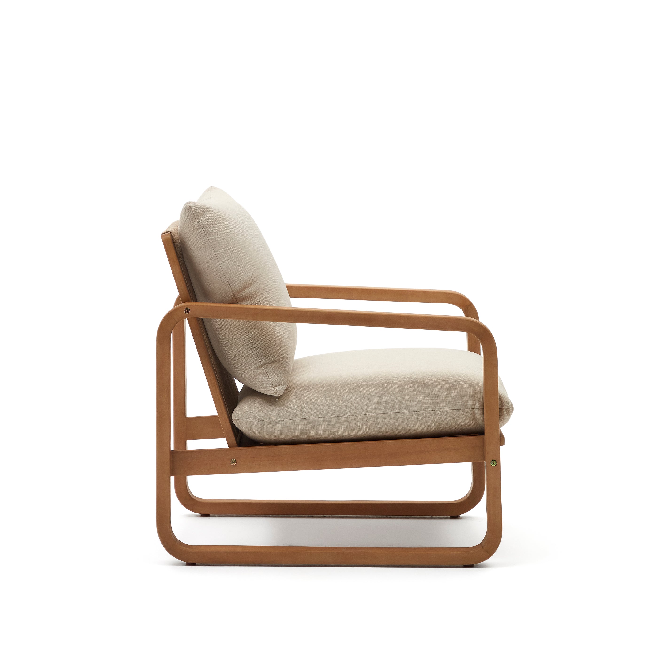 Sacaleta solid eucalyptus wood armchair - Product Image