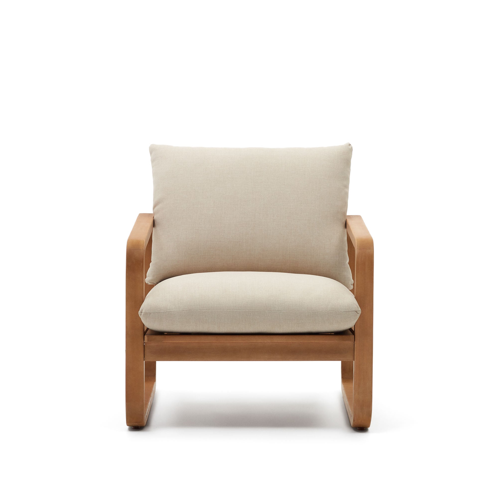 Sacaleta solid eucalyptus wood armchair - Product Image