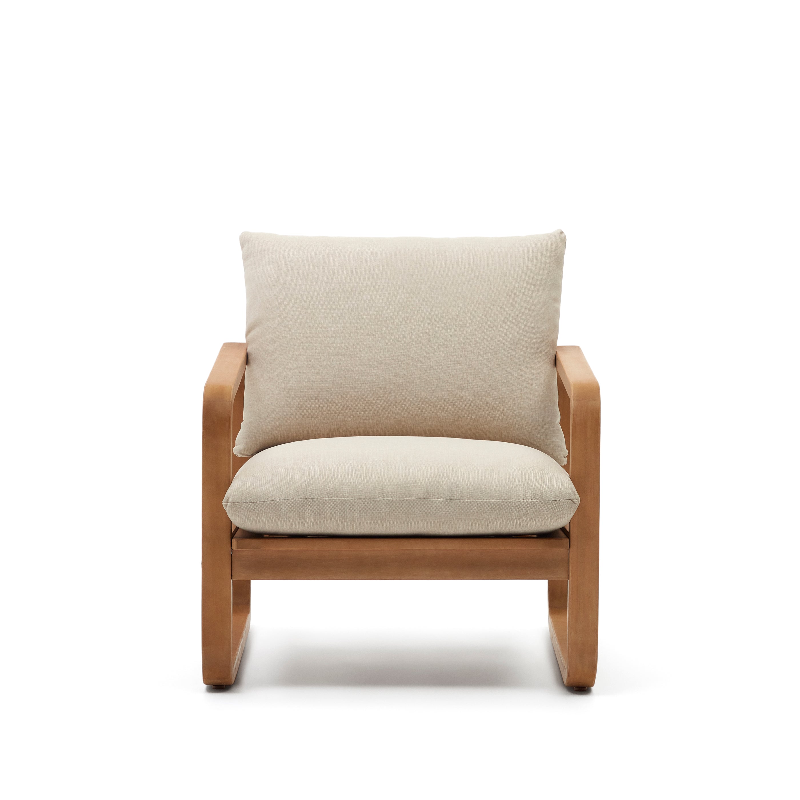 Sacaleta solid eucalyptus wood armchair - Product Image