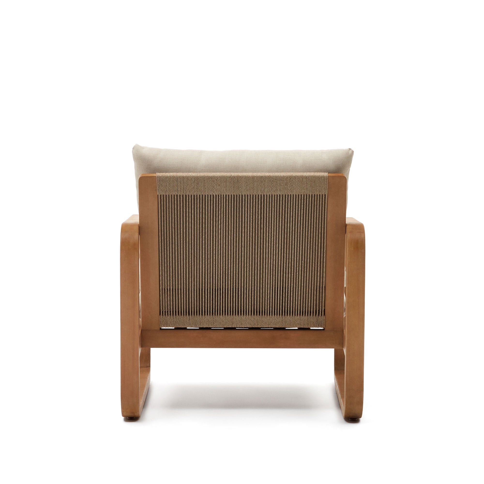 Sacaleta solid eucalyptus wood armchair - Product Image