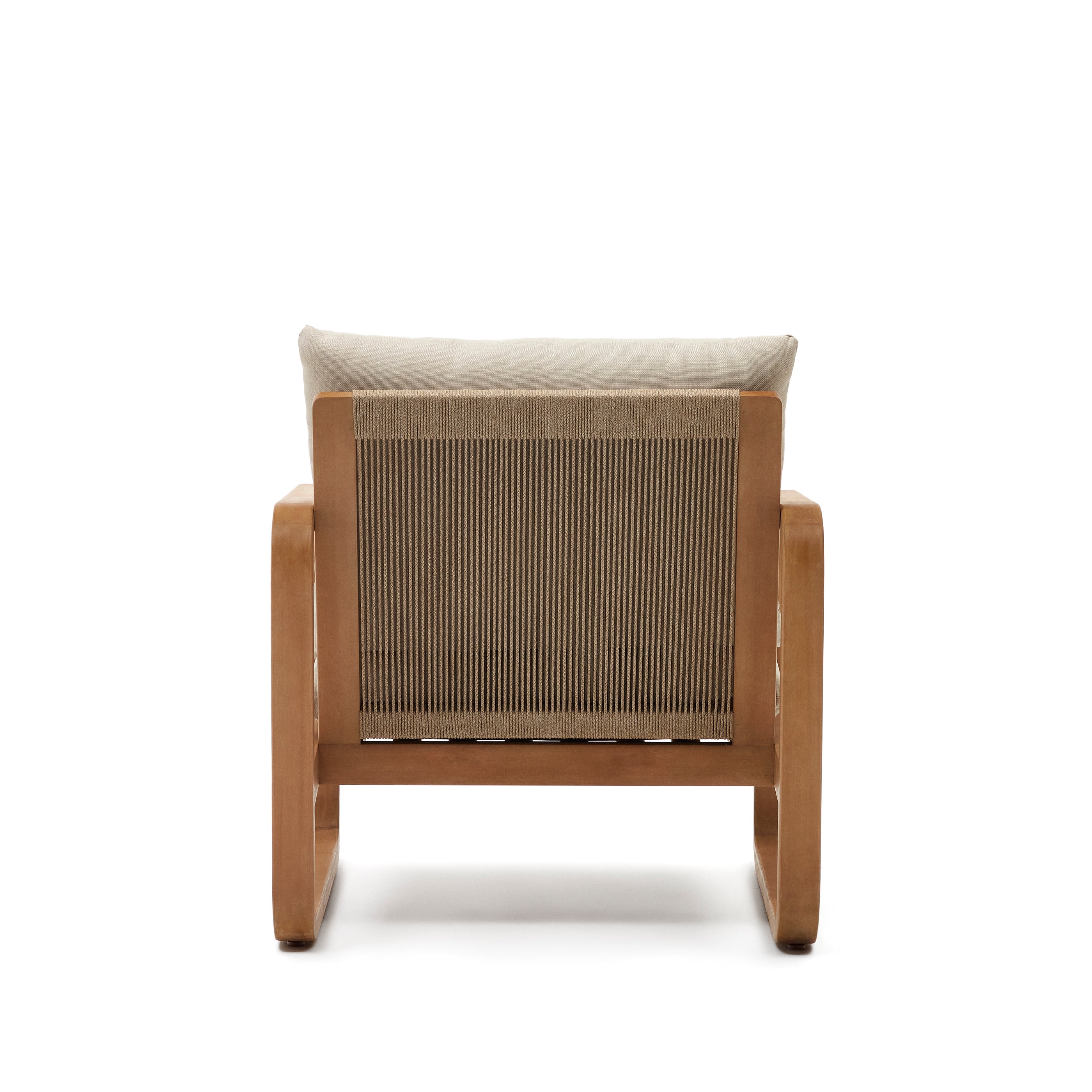 Sacaleta solid eucalyptus wood armchair - Product Image