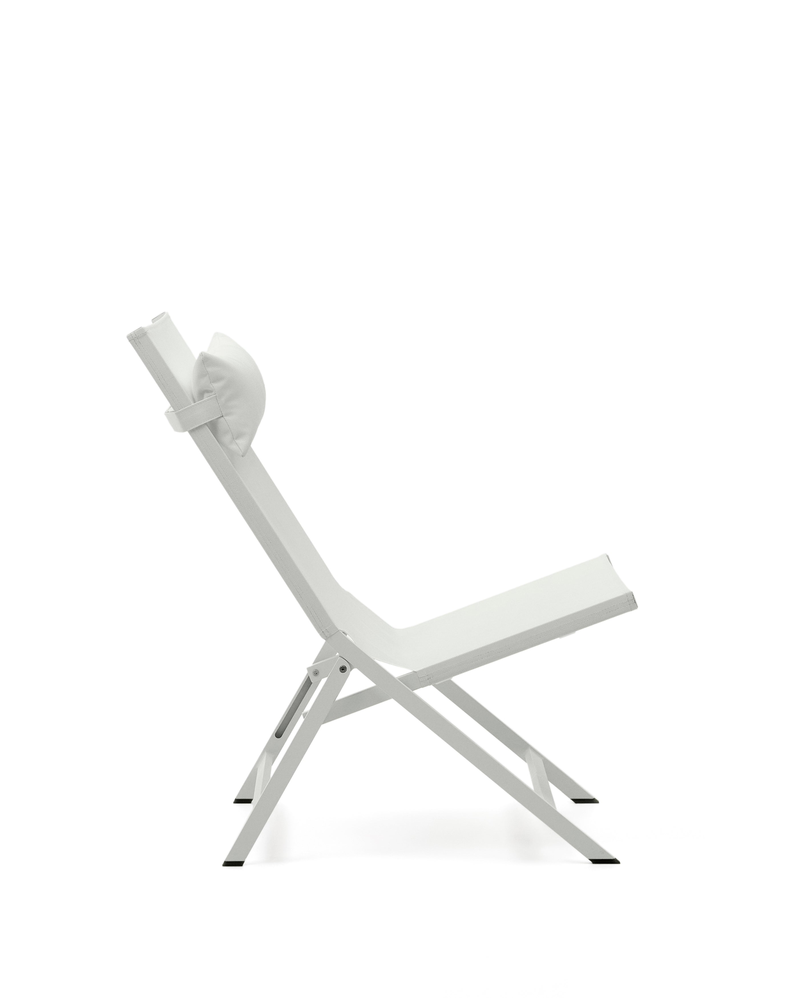 Canutells folding armchair made of aluminum with light grey finish - Product Image