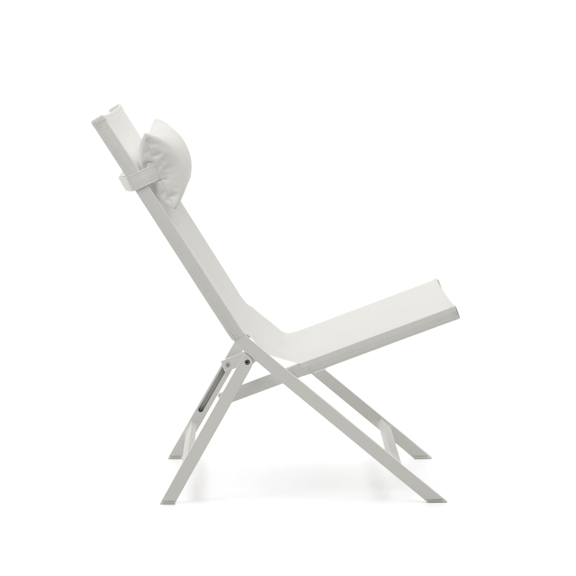Canutells folding armchair made of aluminum with light grey finish - Product Image