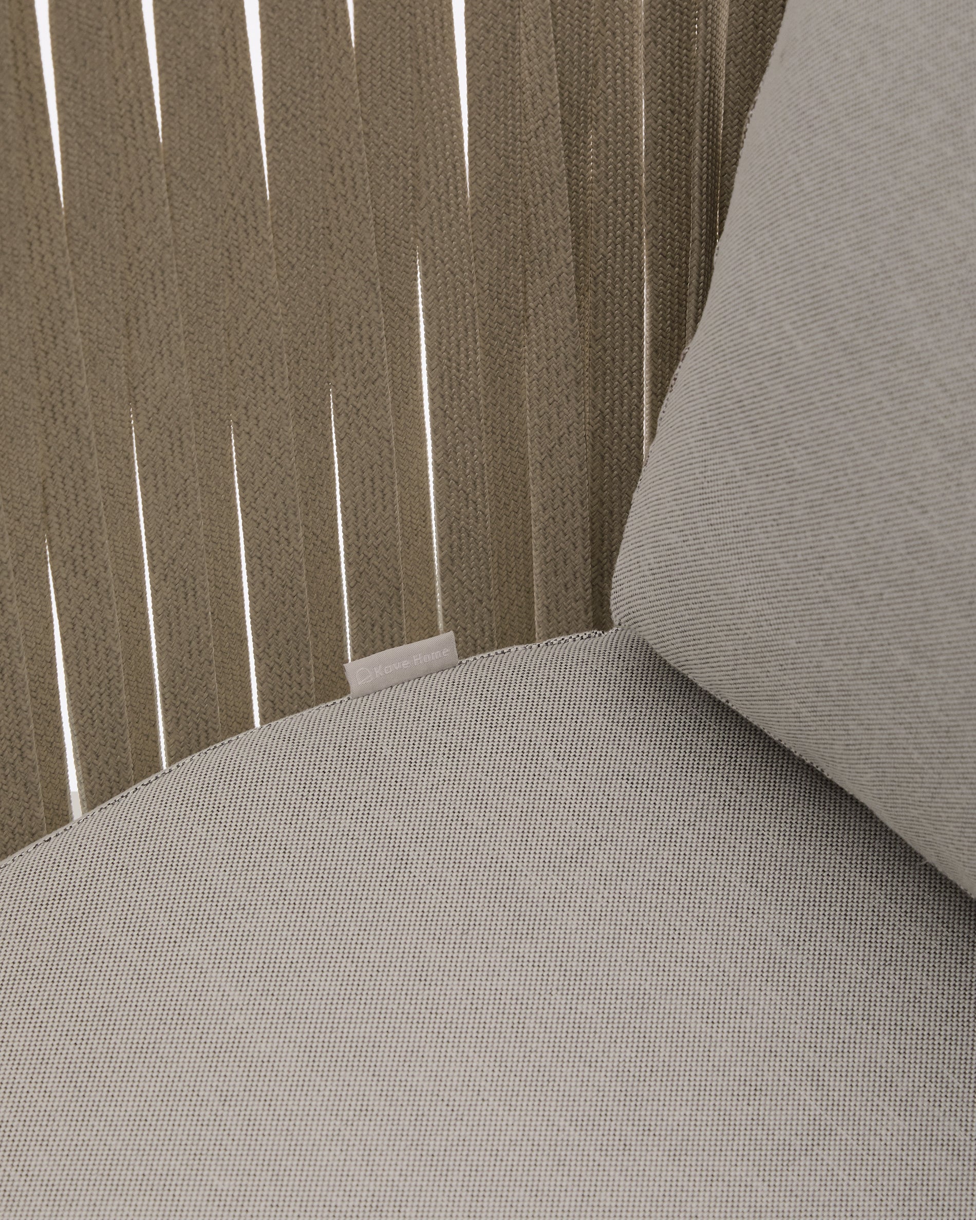 Saconca outdoor armchair in rope cord and beige galvanised steel - Detail