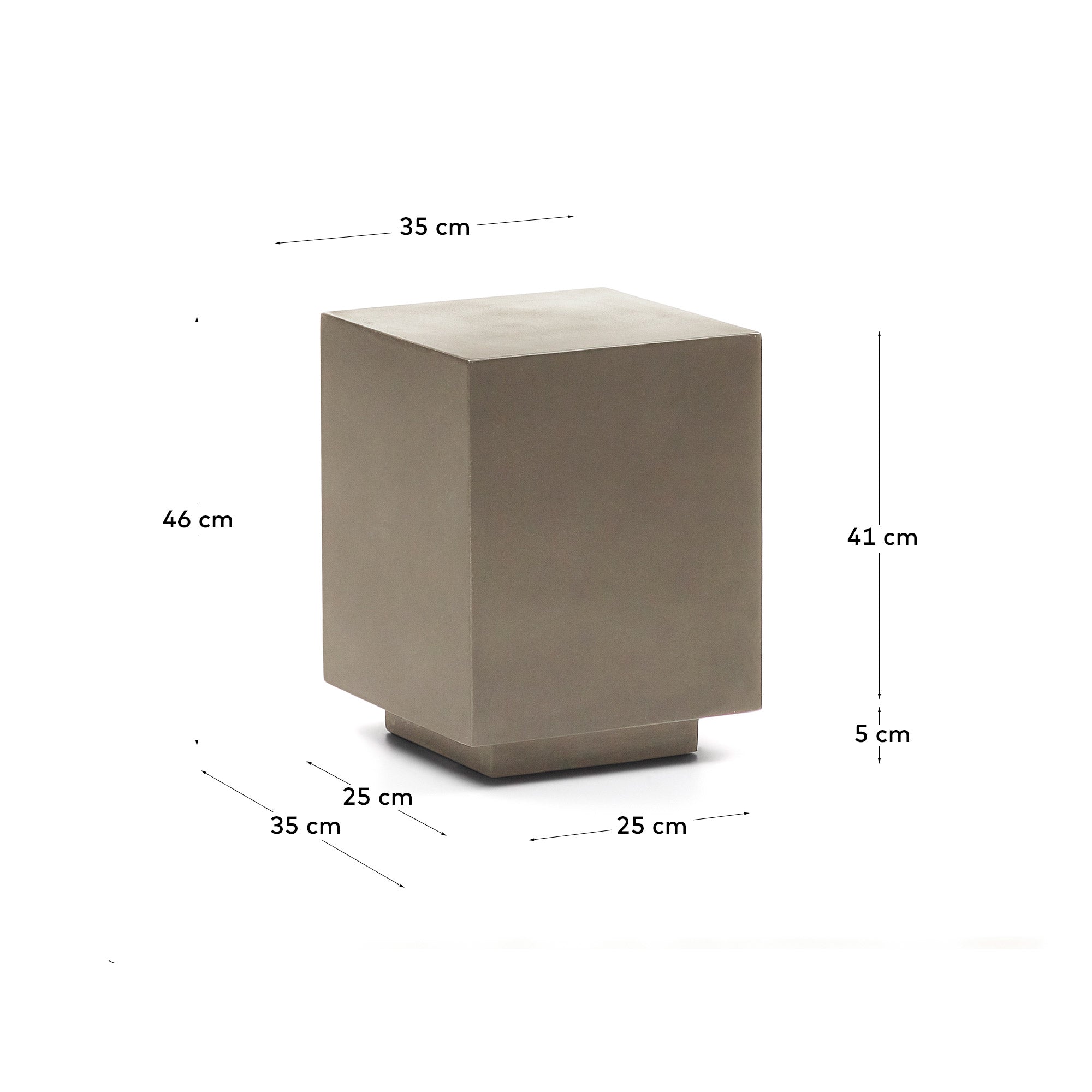 Rustella cement side table, 35 x 35 cm - Measurements