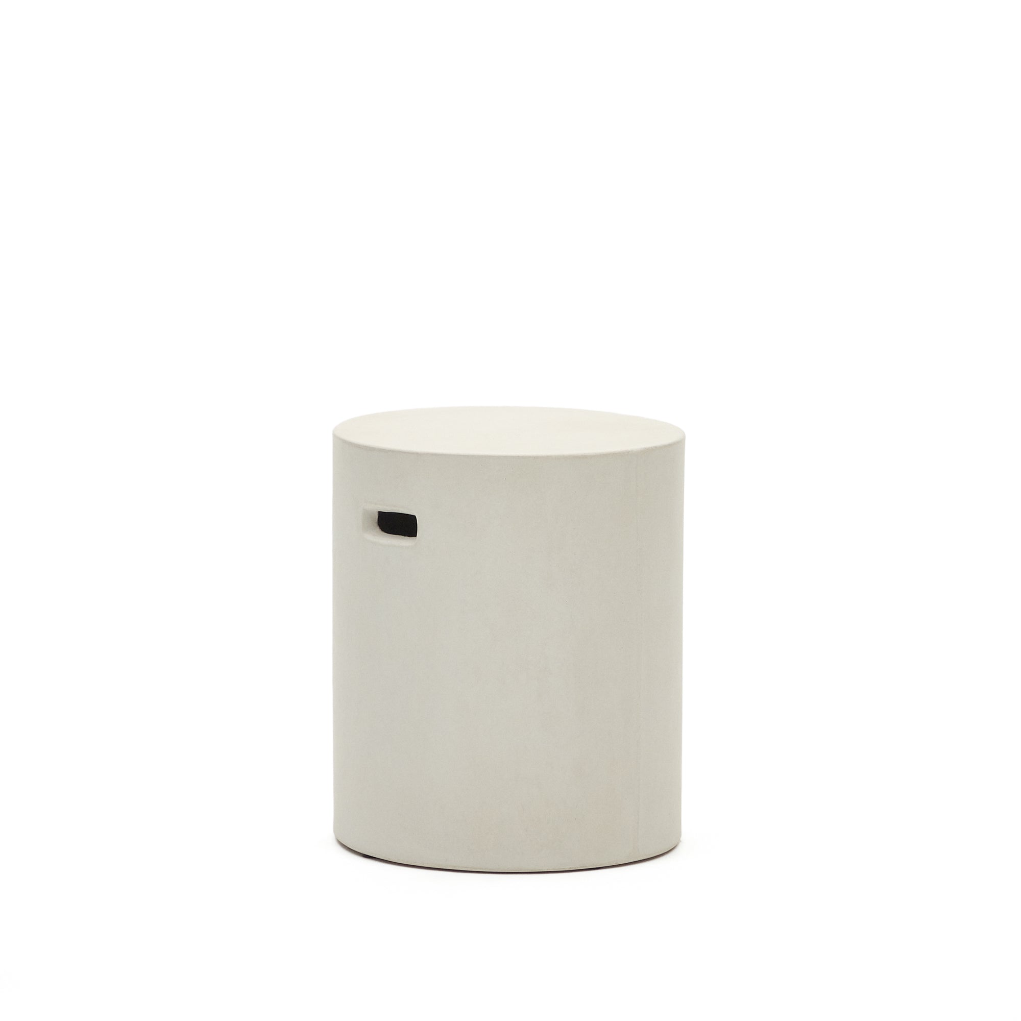 Aiguablava footrest in white cement, Ø 37 cm - Product Image