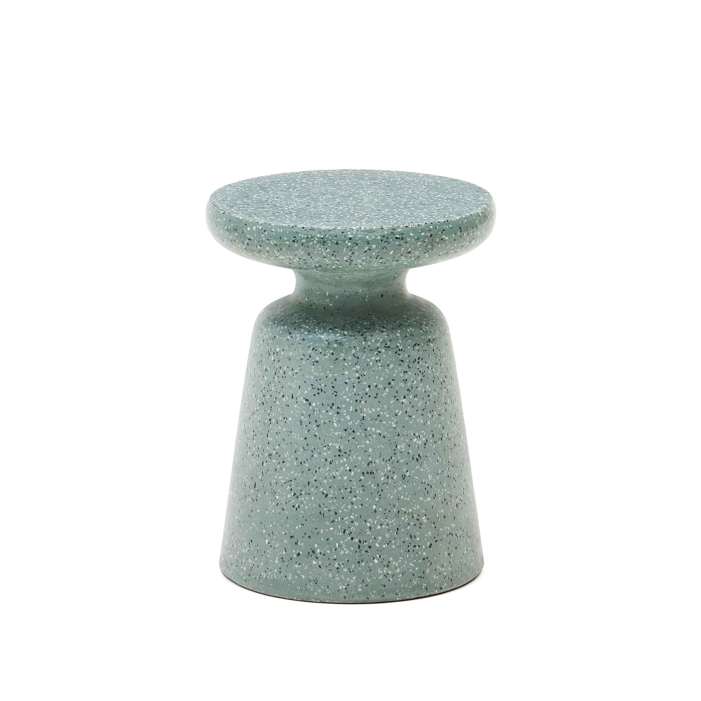 Mesquida outdoor side table in green terrazzo Ø 39 cm - Product Image