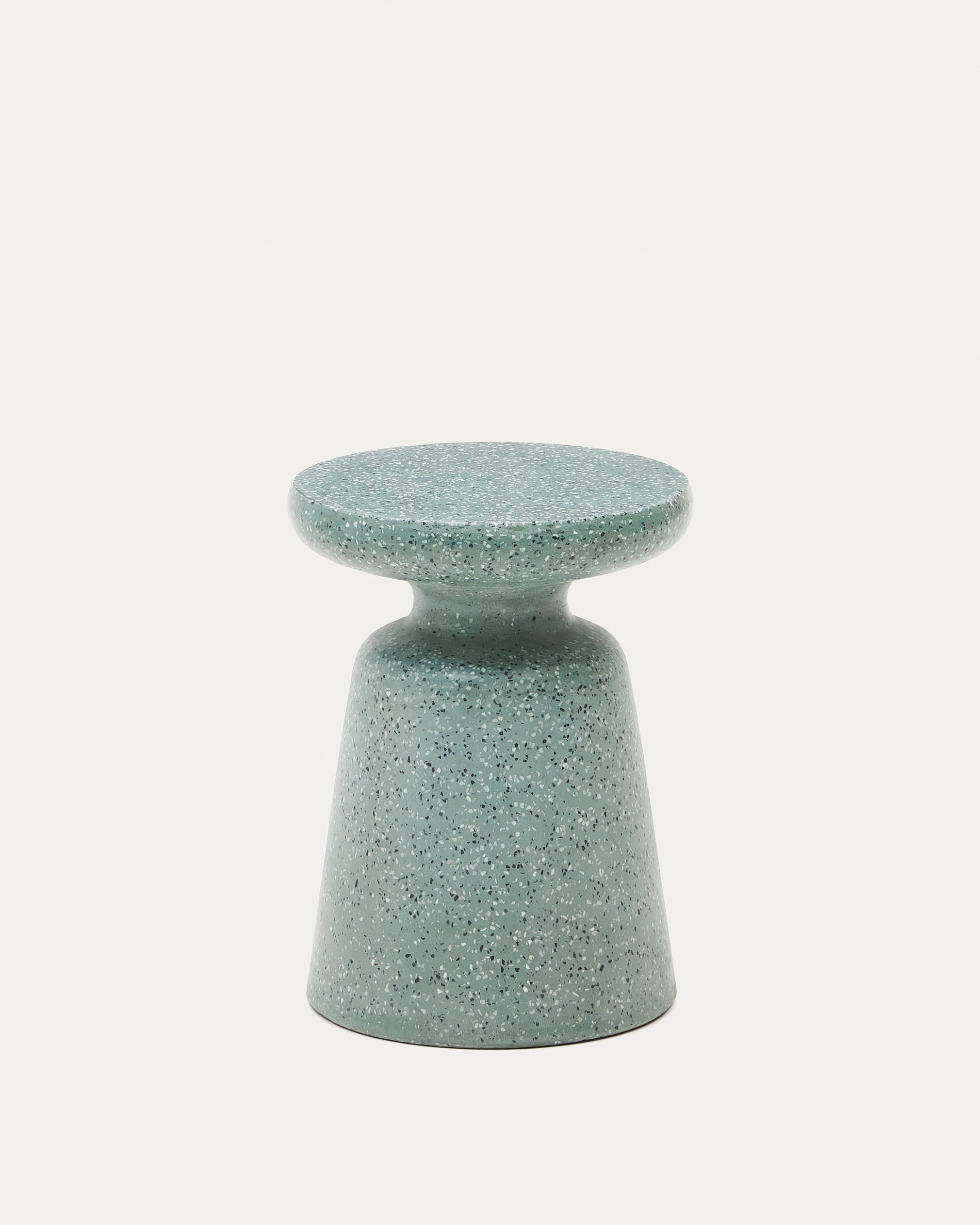 Mesquida outdoor side table in green terrazzo Ø 39 cm - Product View