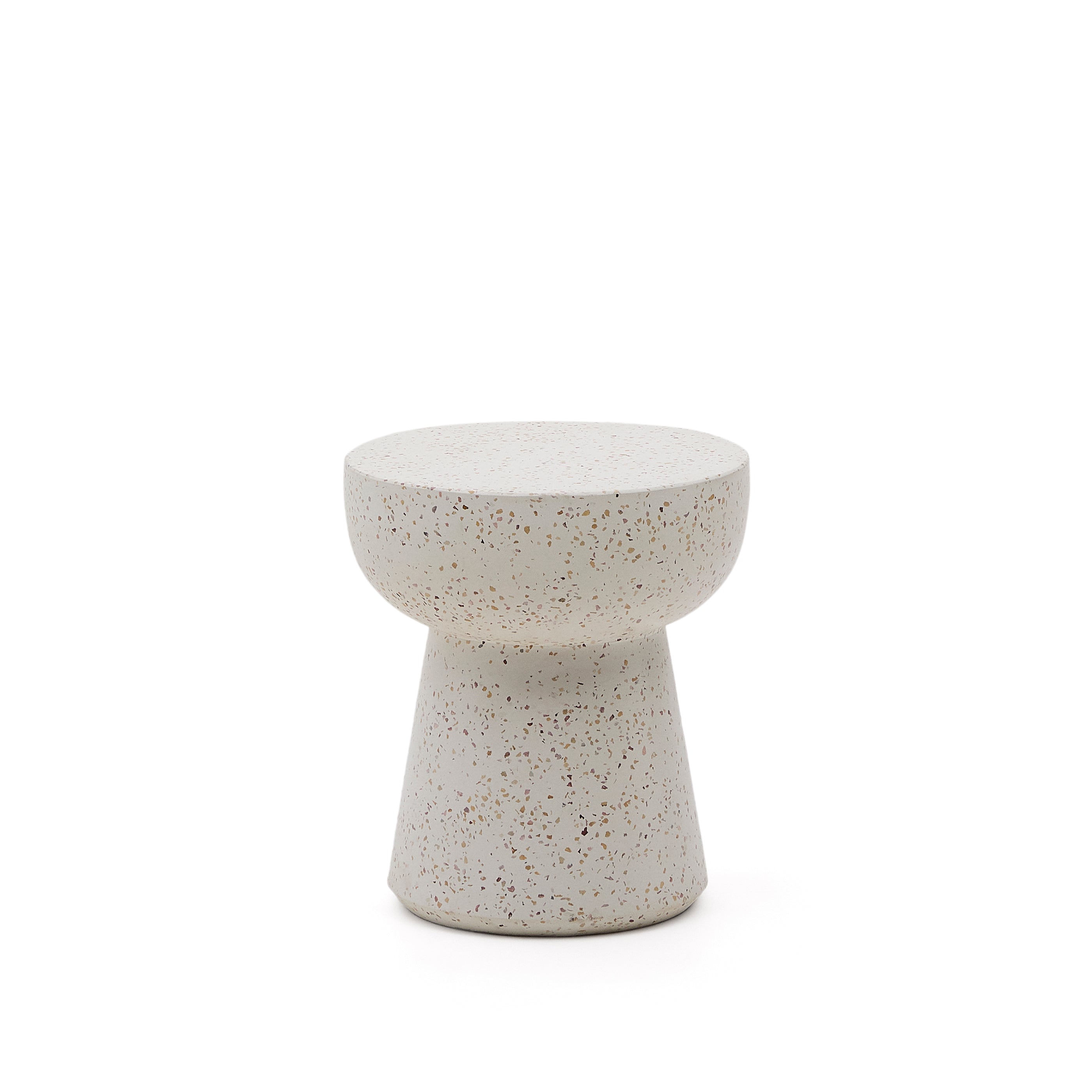 Pada white terrazzo side table, Ø 40 cm - Product Image