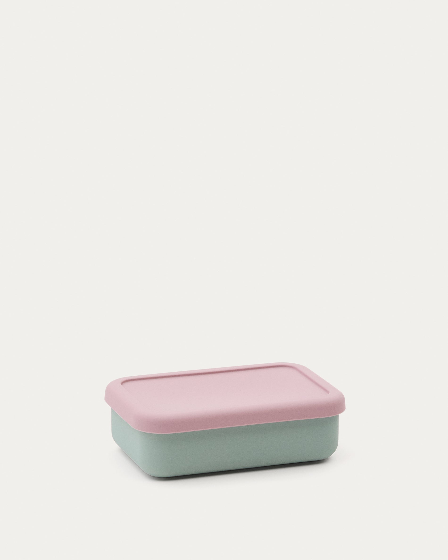 Lili lunch box in pink and turquoise silicone - Product Image