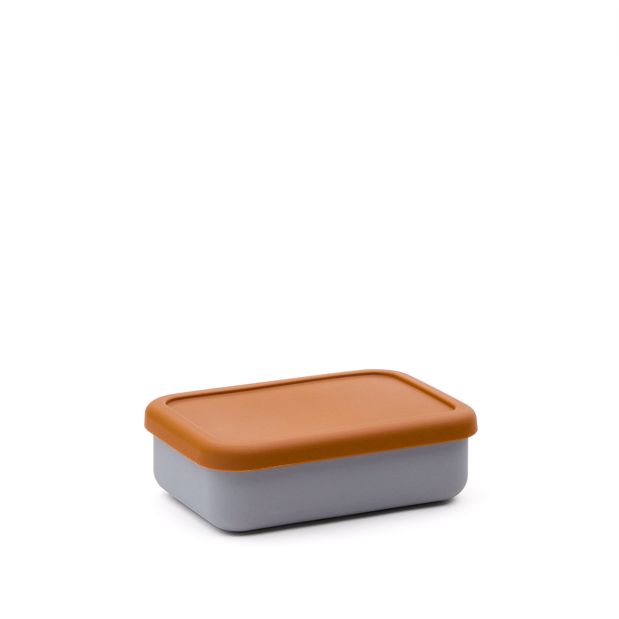 Lili lunch box in orange and blue silicone - Product Image