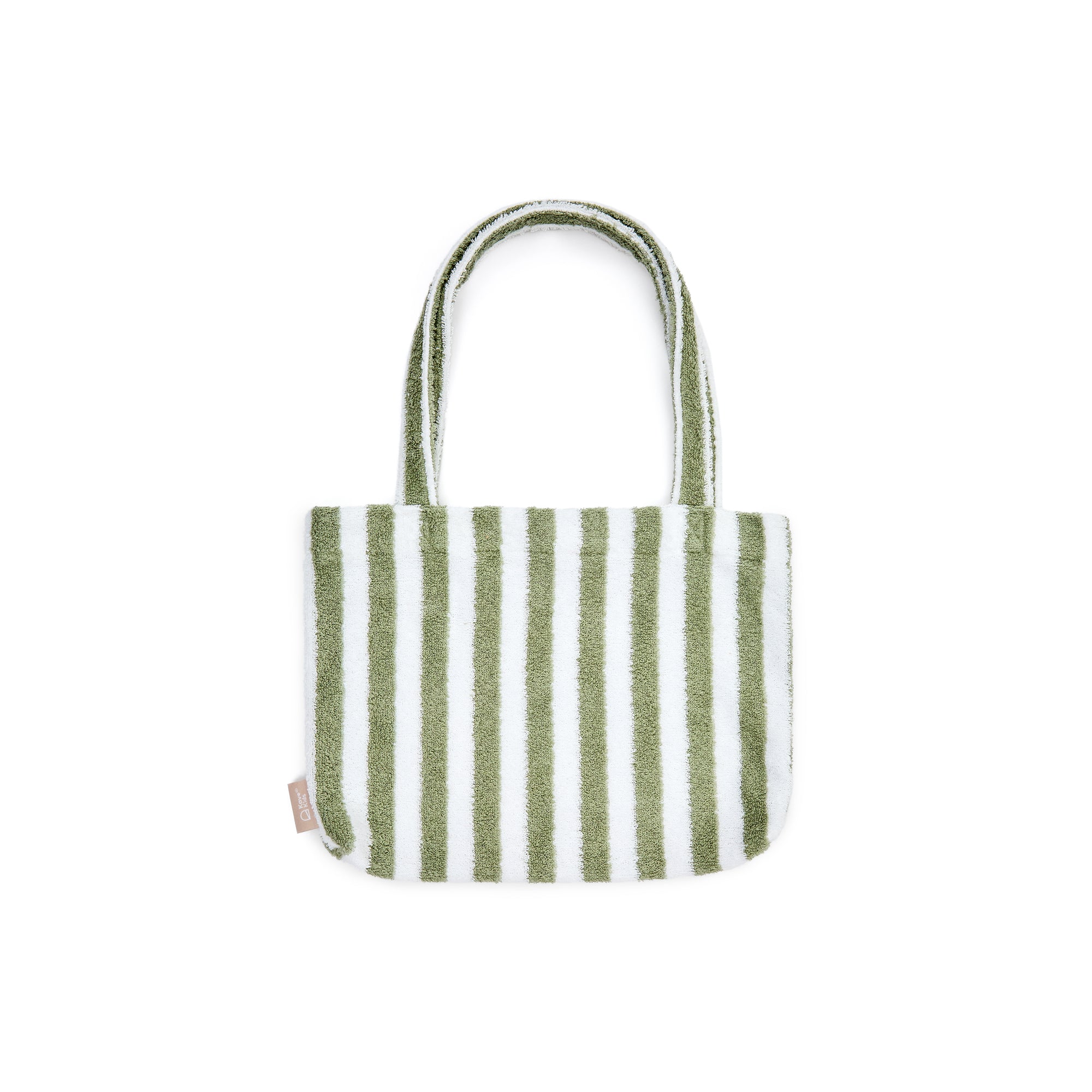 Nuni cotton bag with green and white stripes - Product Image