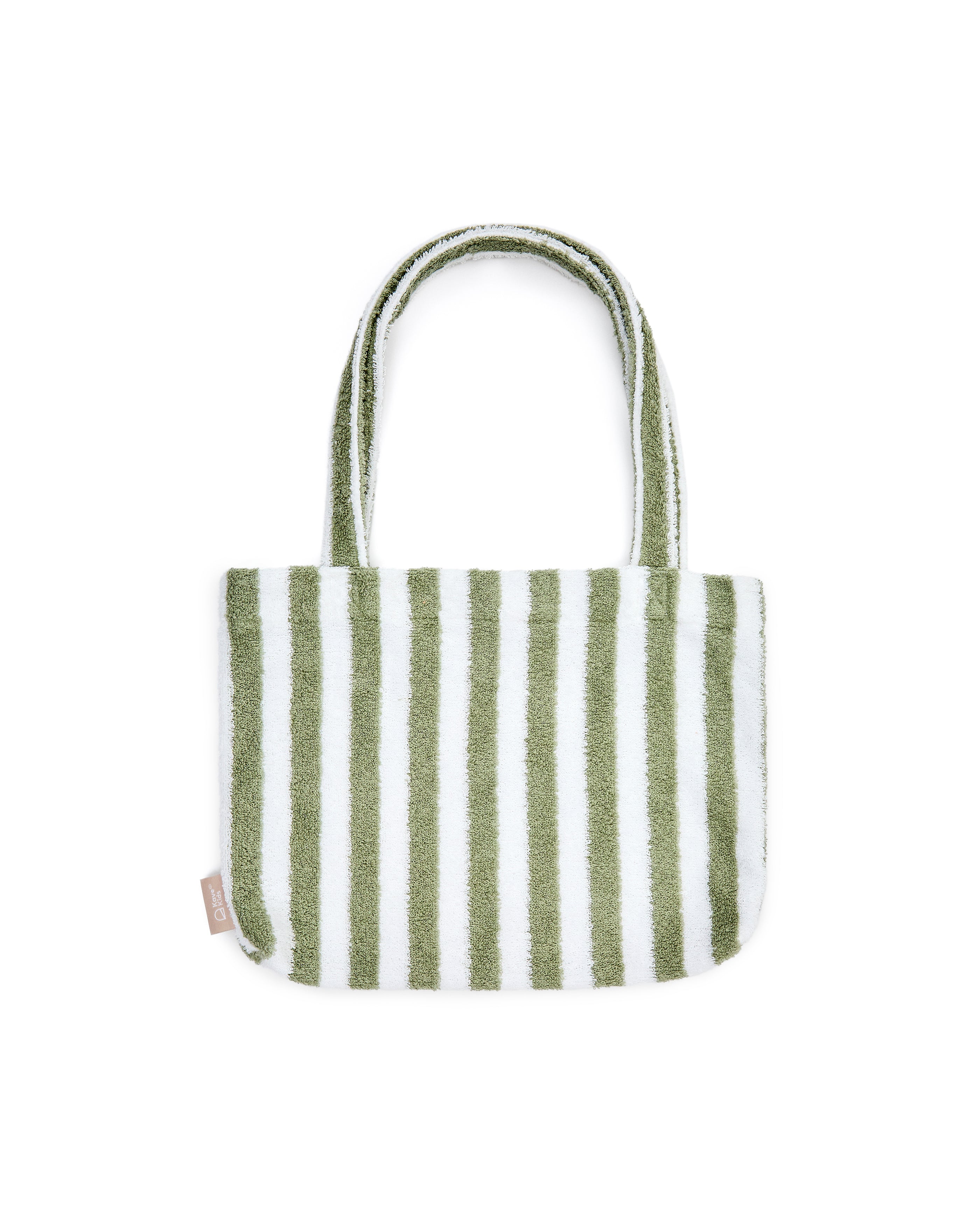 Nuni cotton bag with green and white stripes - Product Image