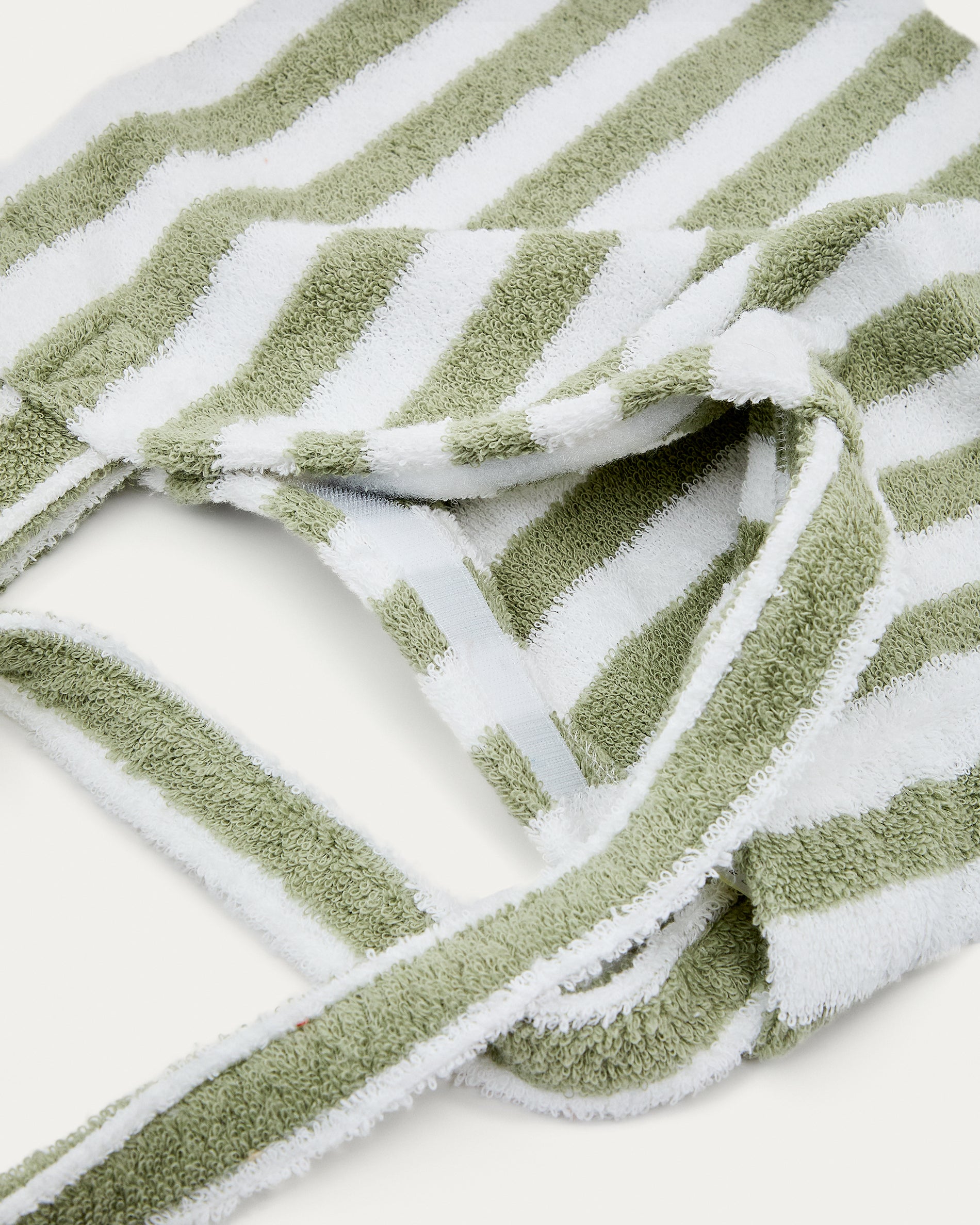 Nuni cotton bag with green and white stripes - Detail