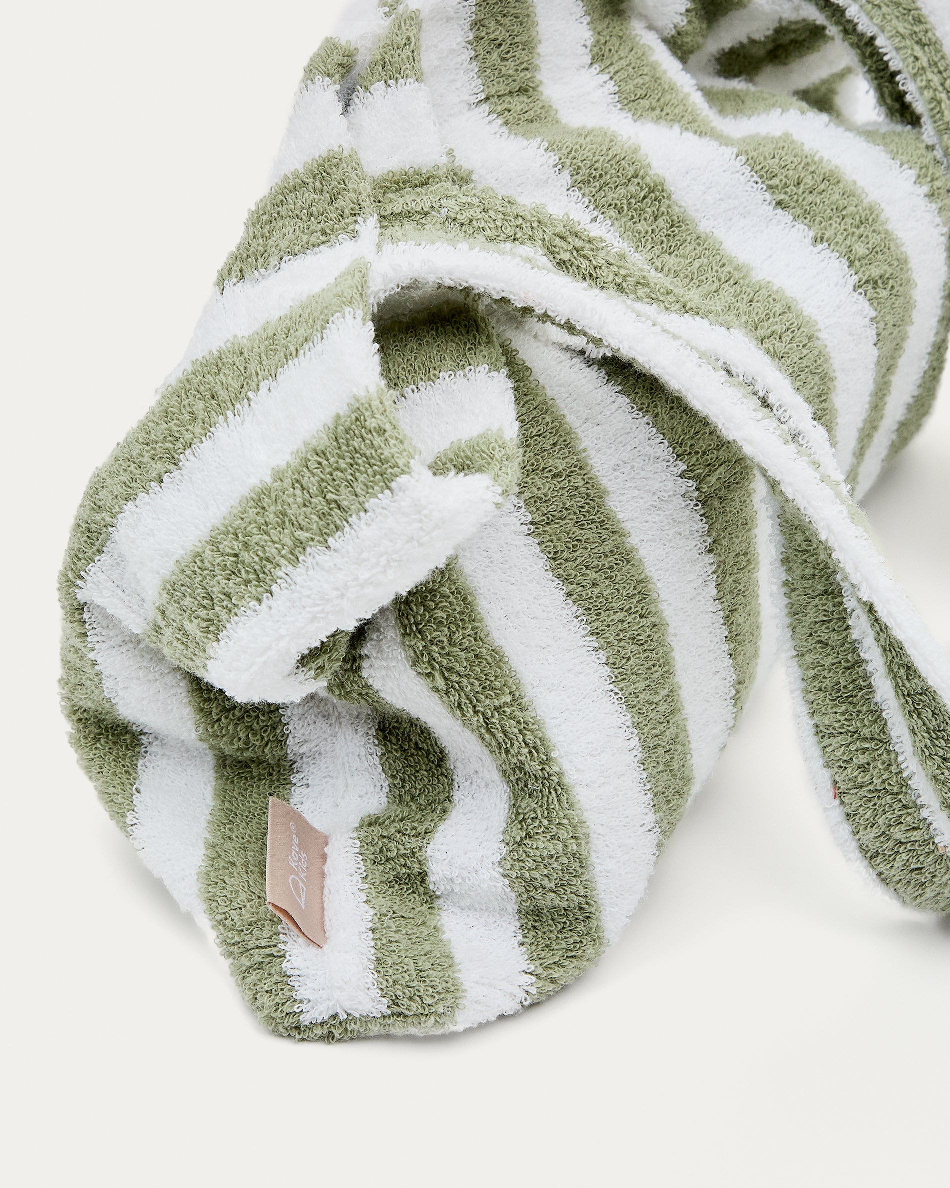 Nuni cotton bag with green and white stripes - Detail