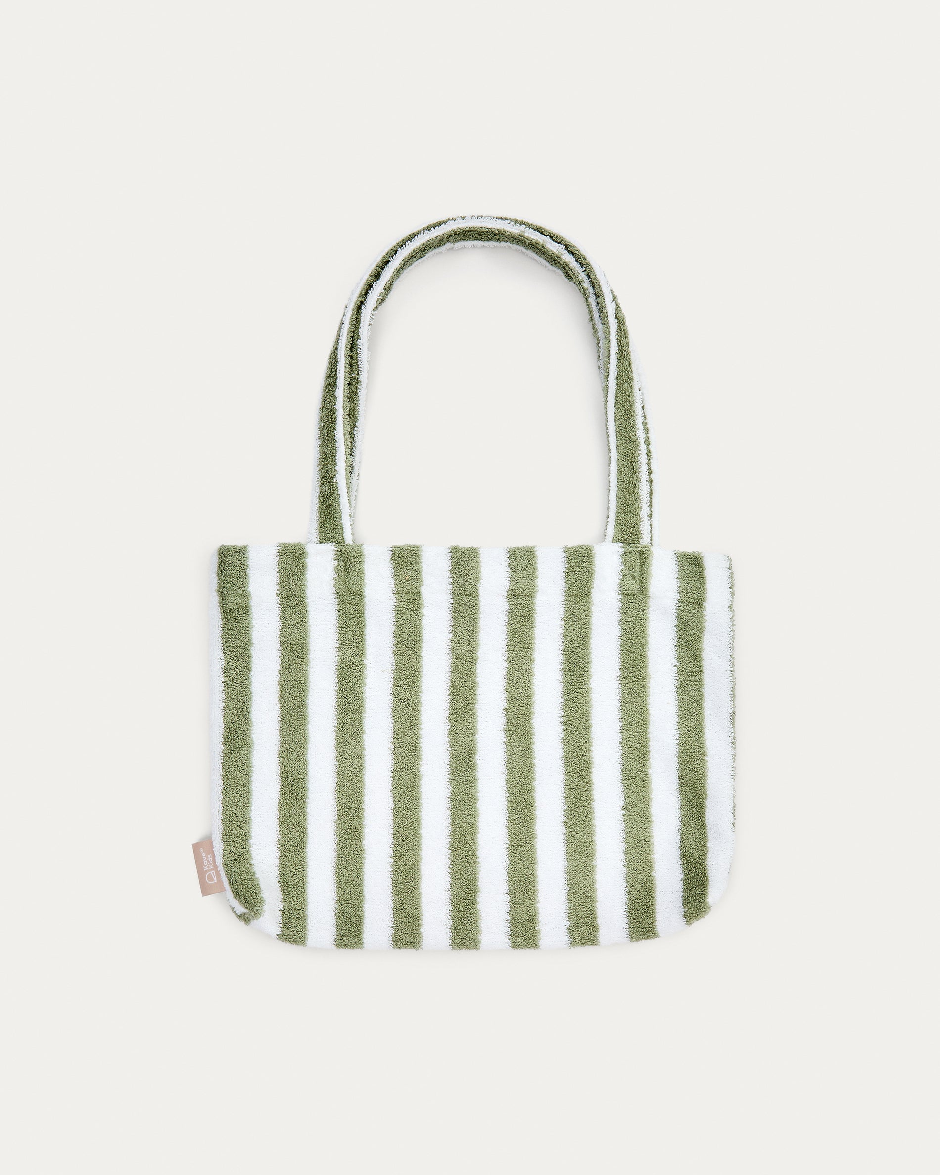 Nuni cotton bag with green and white stripes - Product View