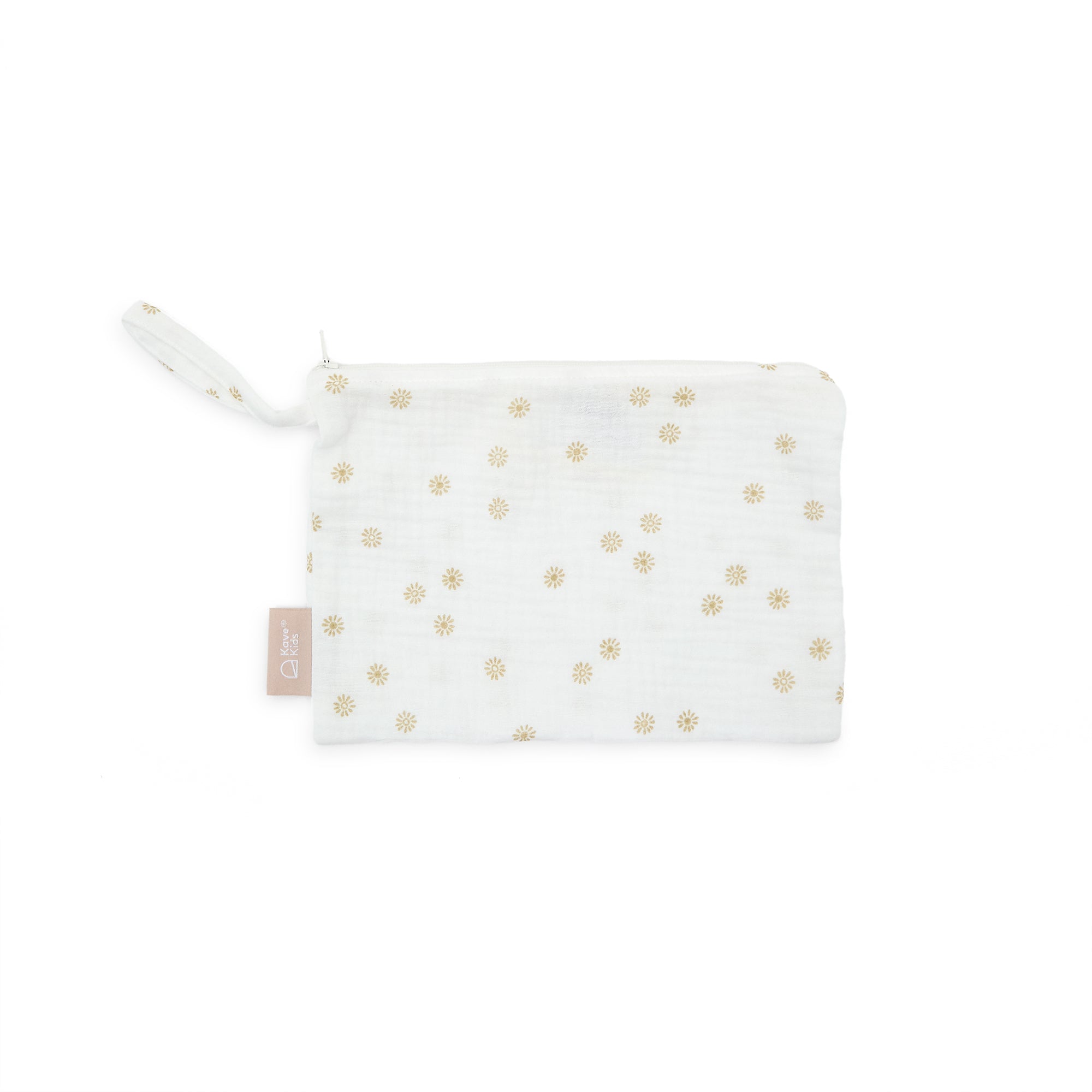 Olna toiletries bag in 100% cotton with a sun print - Product Image