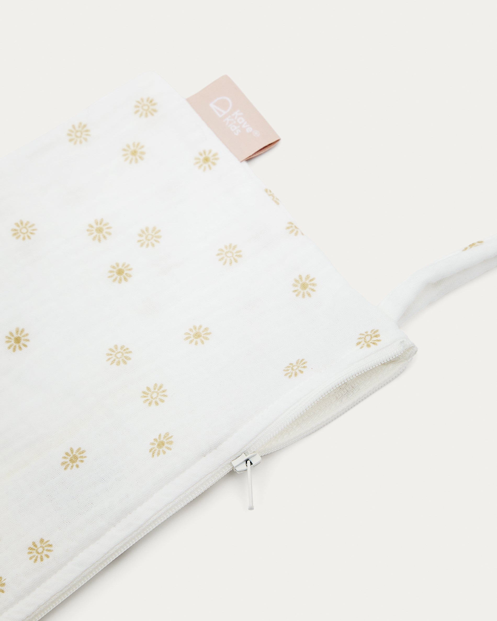 Olna toiletries bag in 100% cotton with a sun print - Detail
