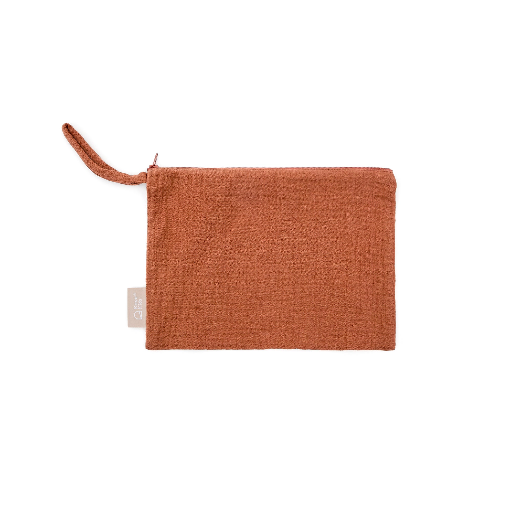 Olna toiletries bag in 100% terracotta cotton - Product Image