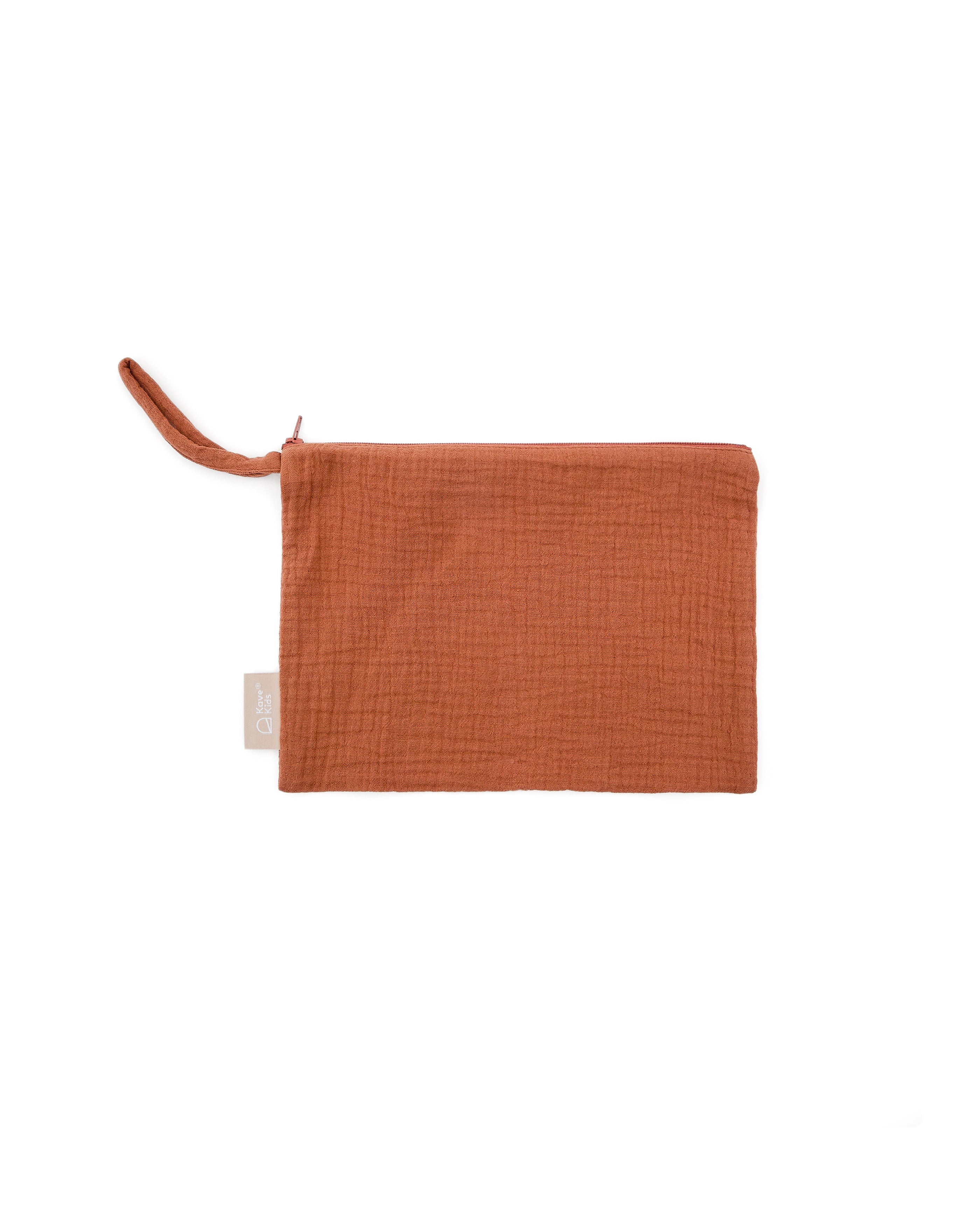 Olna toiletries bag in 100% terracotta cotton - Product Image