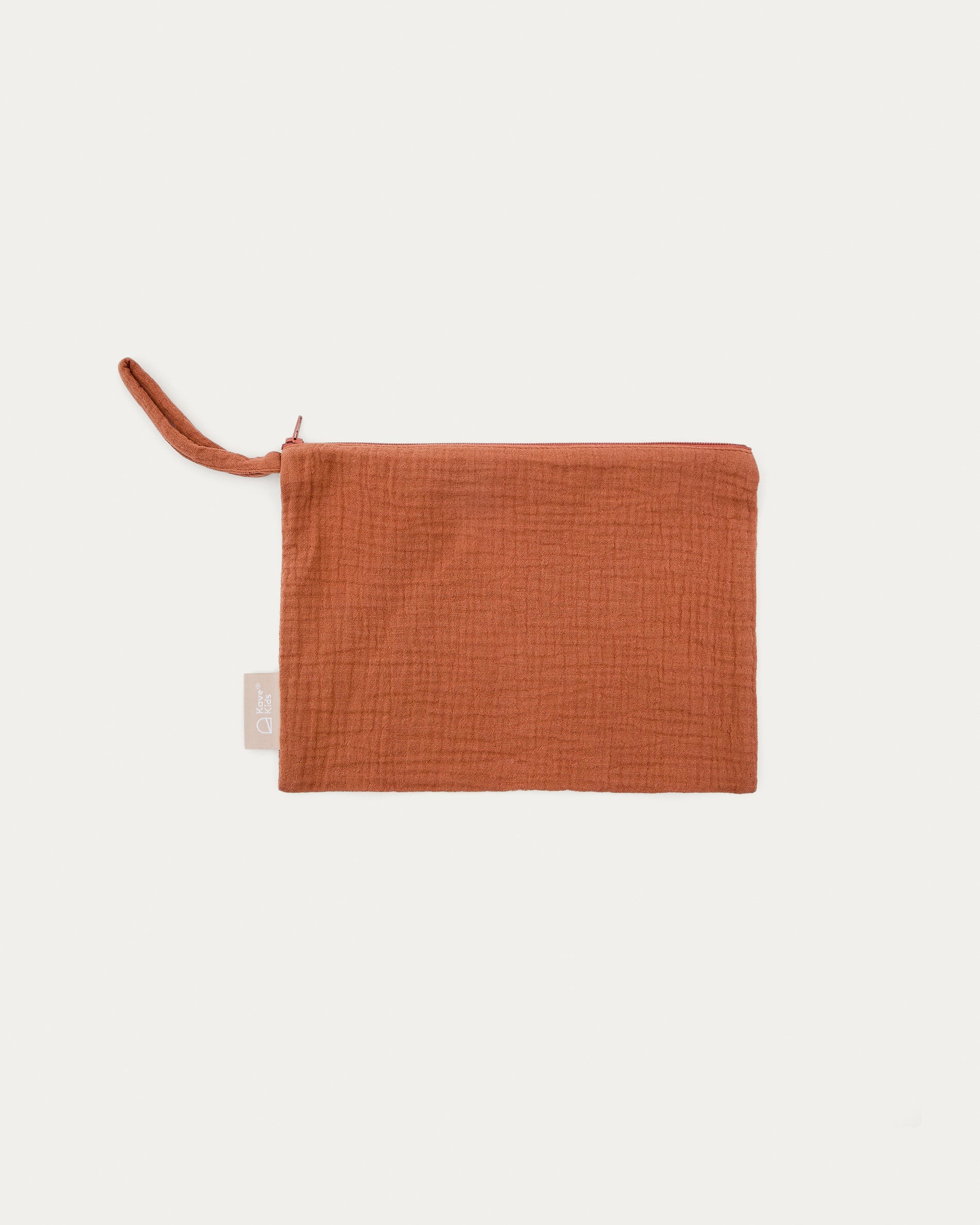 Olna toiletries bag in 100% terracotta cotton - Product View