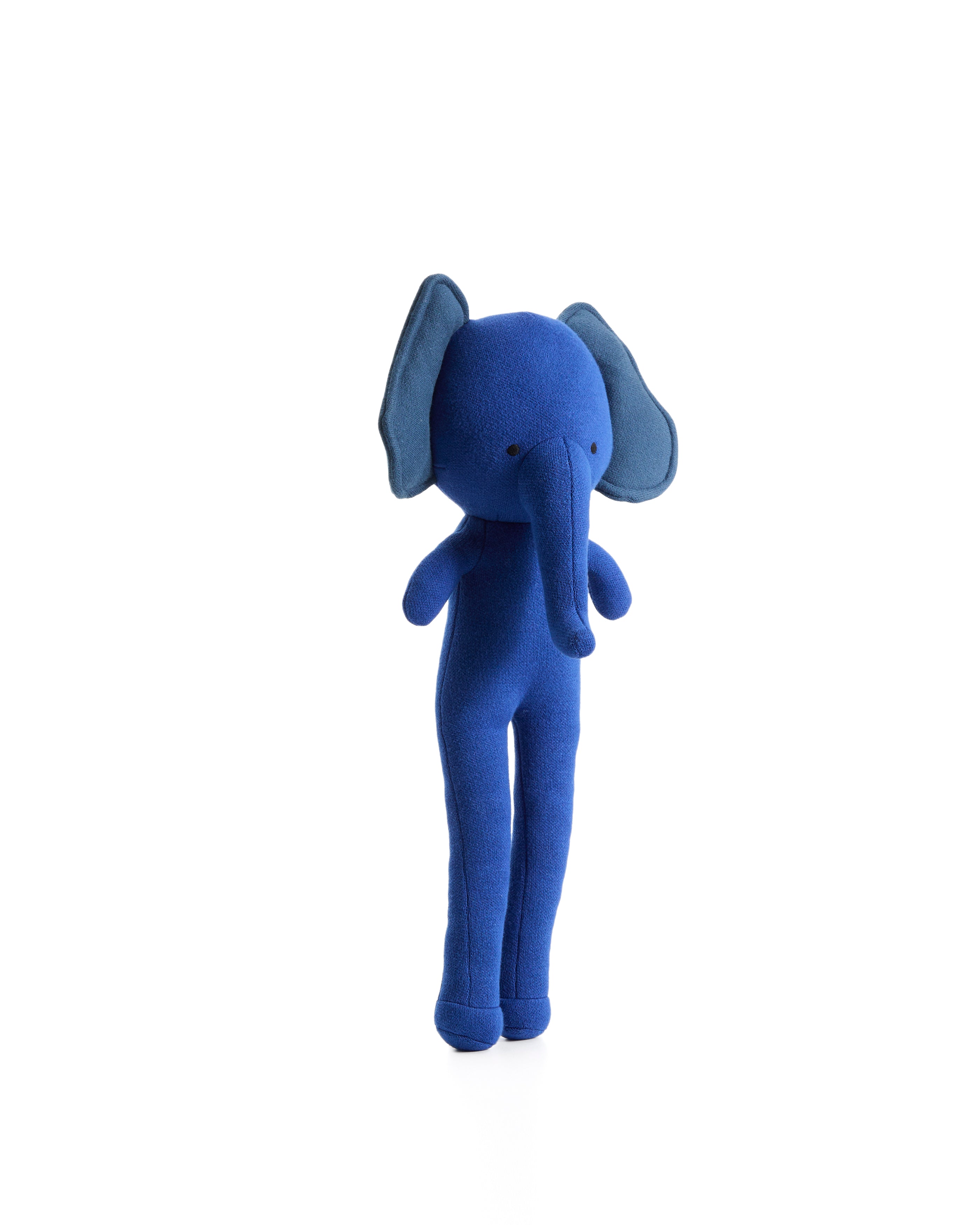 Tandani blue knitted elephant soft toy - Product Image