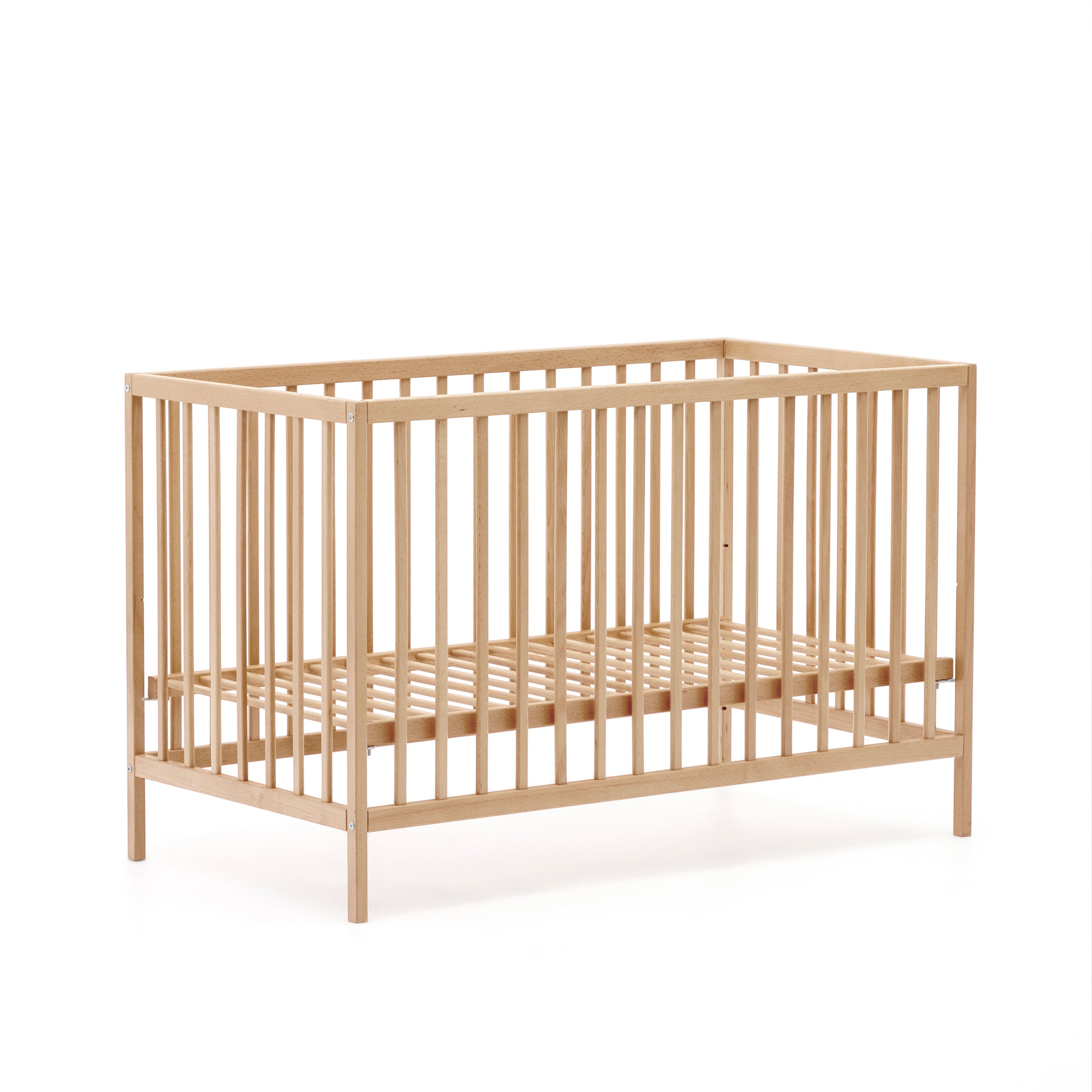 Shantal solid ash wood cot in natural finish, 60 x 120 cm - Product Image