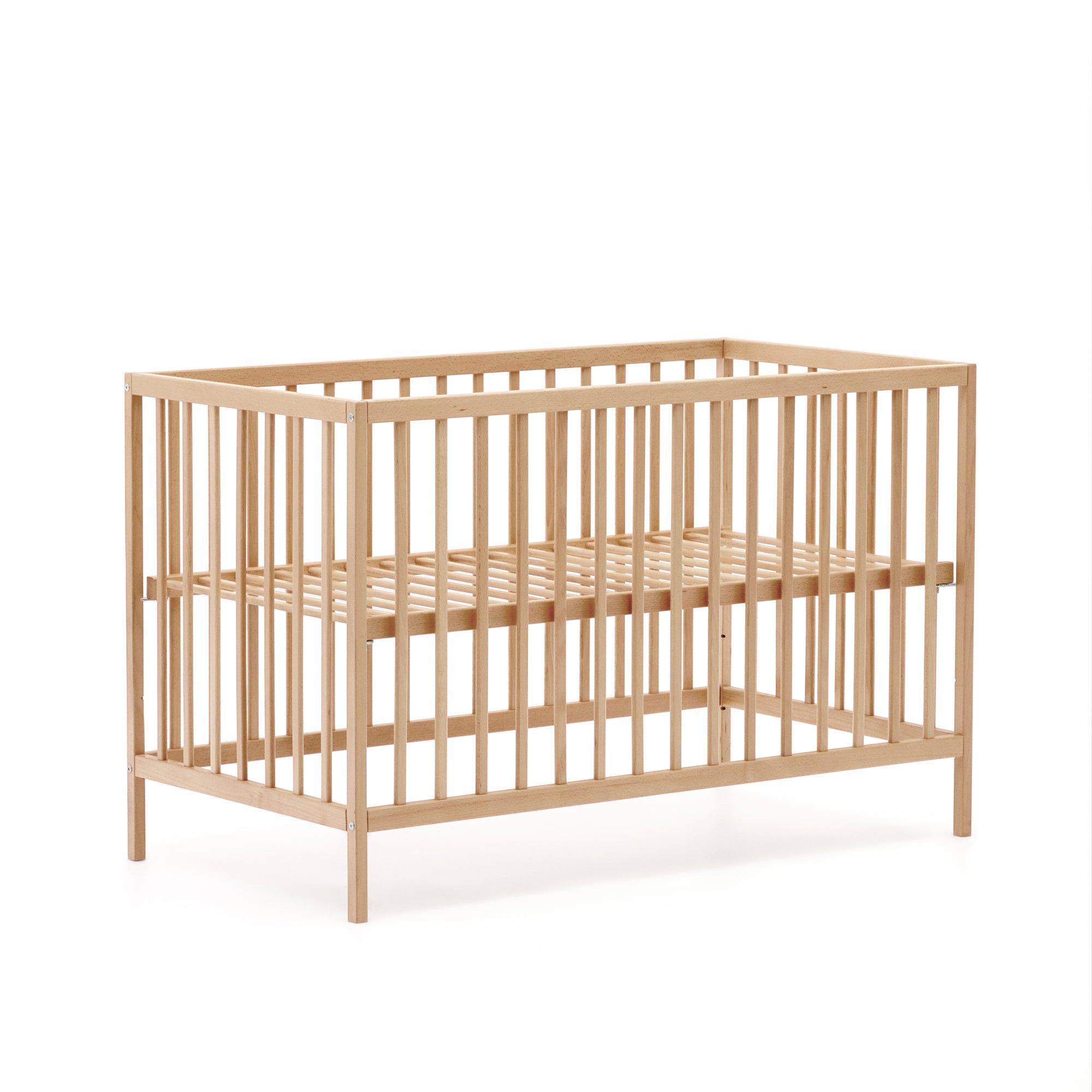 Shantal solid ash wood cot in natural finish, 60 x 120 cm - Product Image