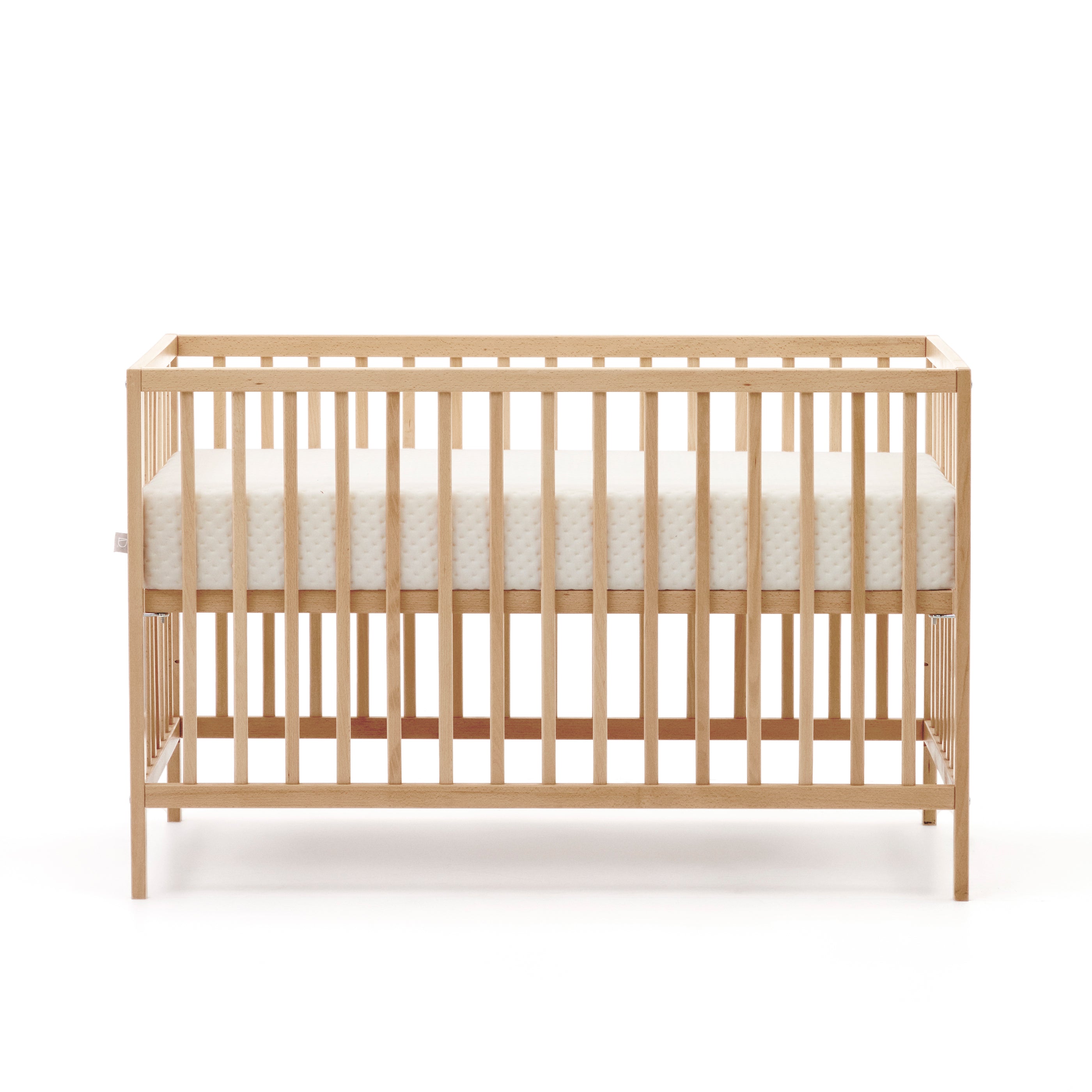 Shantal solid ash wood cot in natural finish, 60 x 120 cm - Product Image
