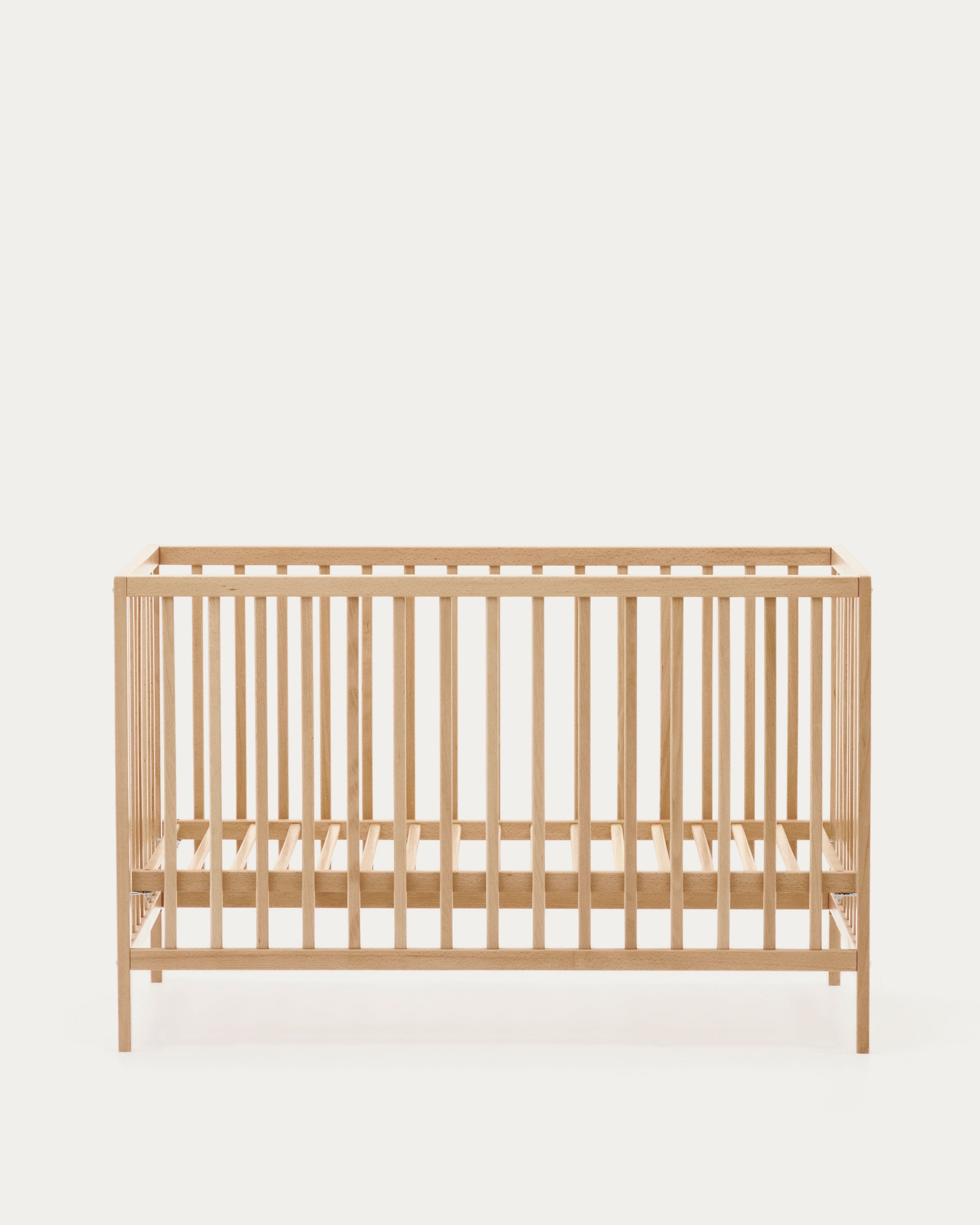 Shantal solid ash wood cot in natural finish, 60 x 120 cm - Product View