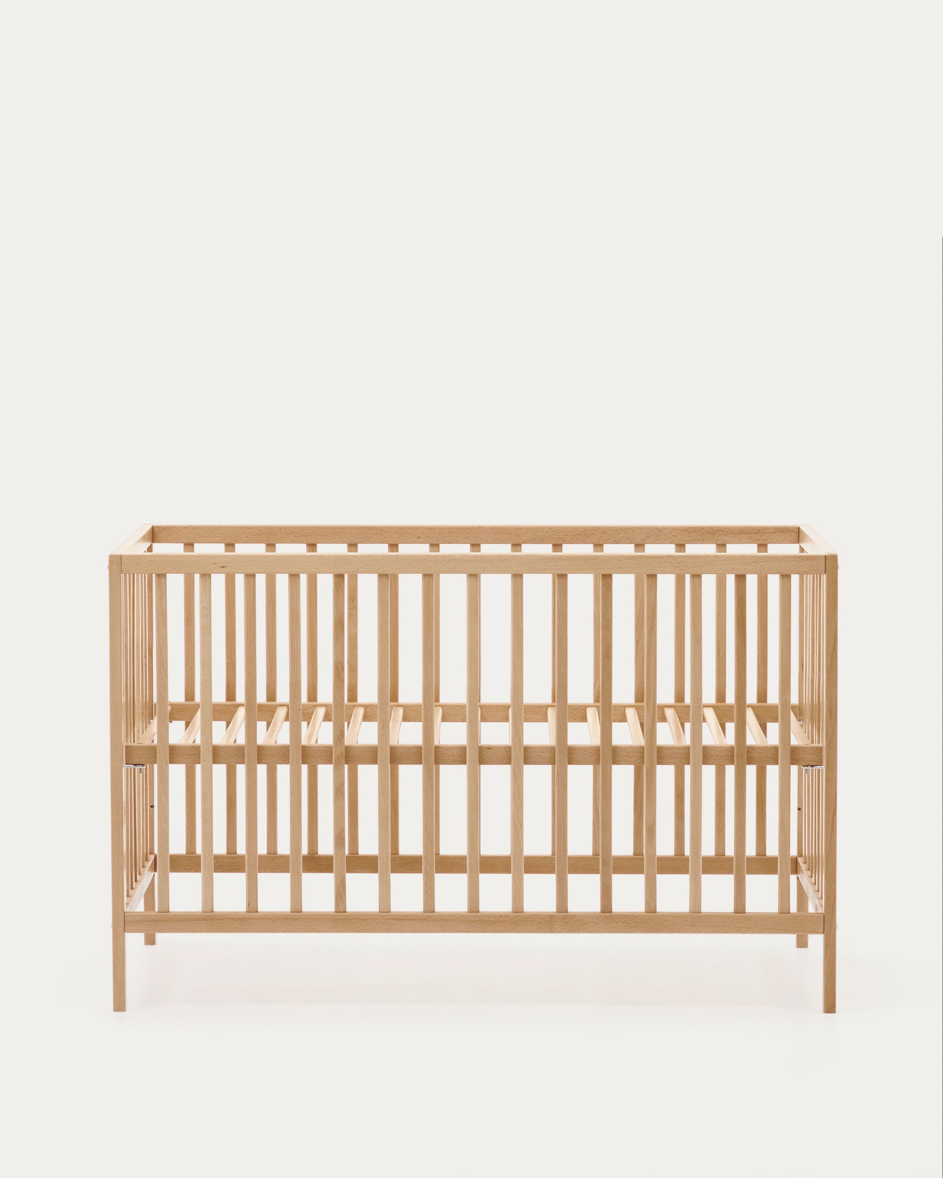 Shantal solid ash wood cot in natural finish, 60 x 120 cm - Product View