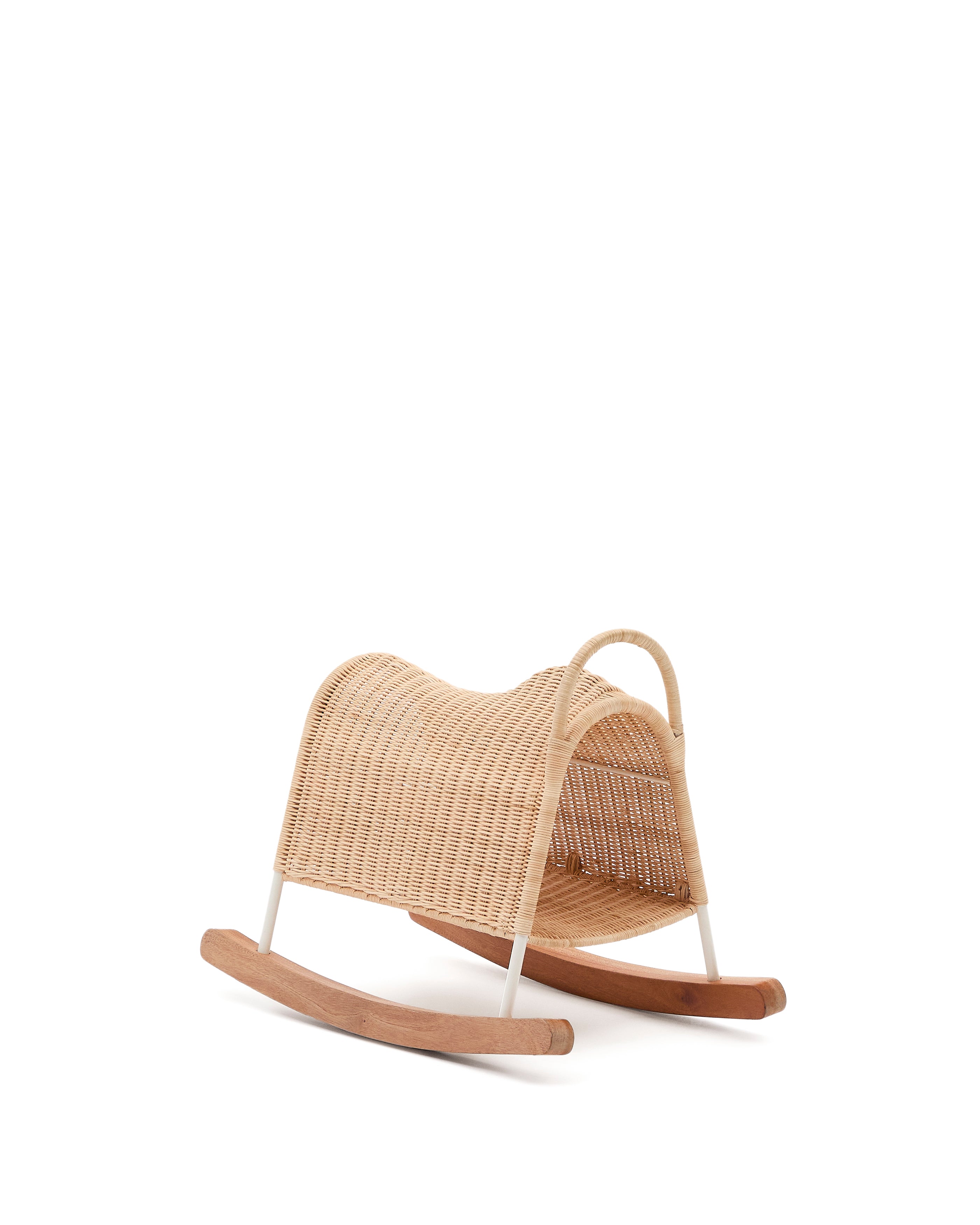 Bamban rattan and wooden rocking horse - Product Image