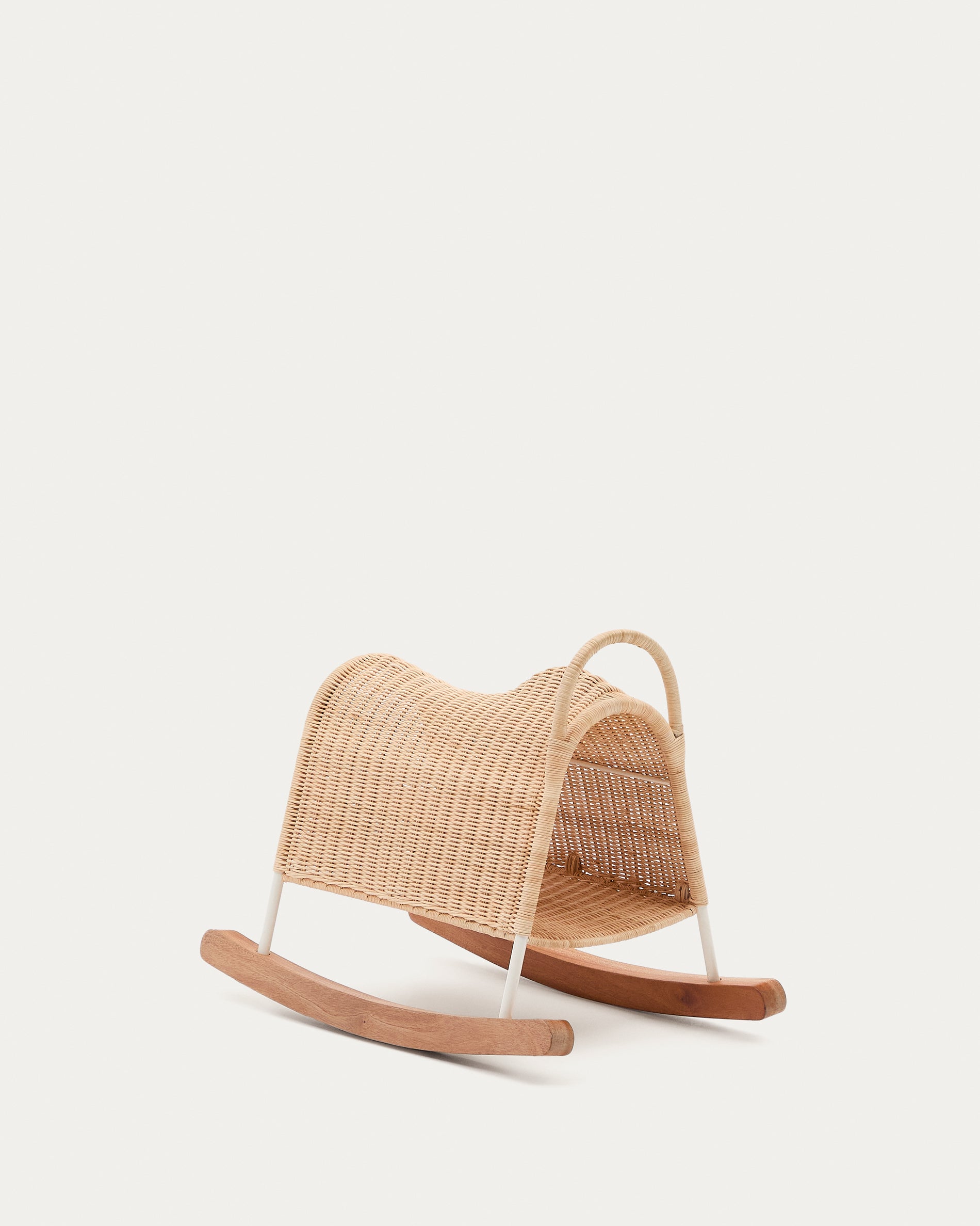 Bamban rattan and wooden rocking horse - Product View